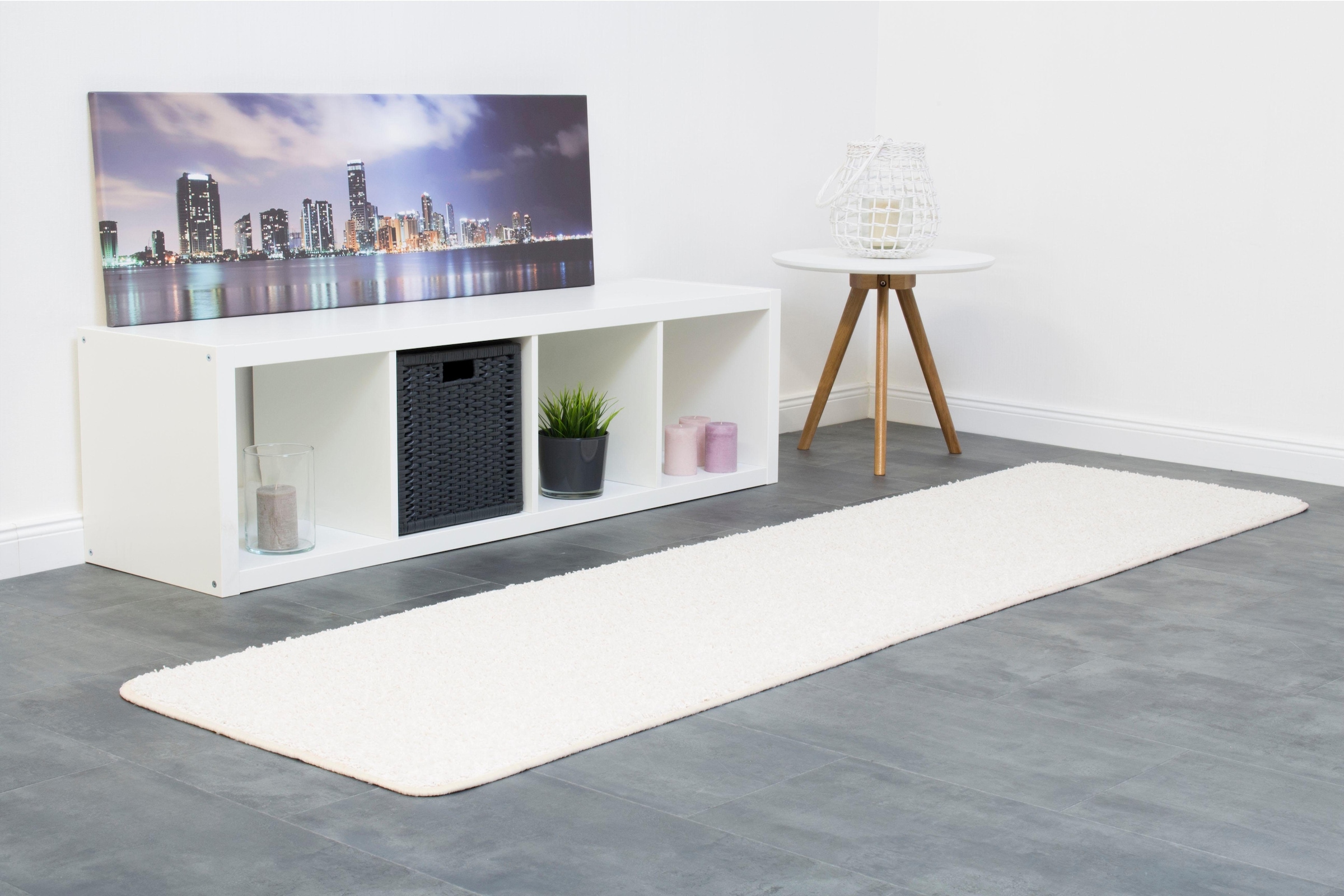Andiamo Läufer »Shaggy uni«, rechteckig, 15 mm Höhe, Teppich-Läufer, Uni-Farben, ideal im Flur & Schlafzimmer