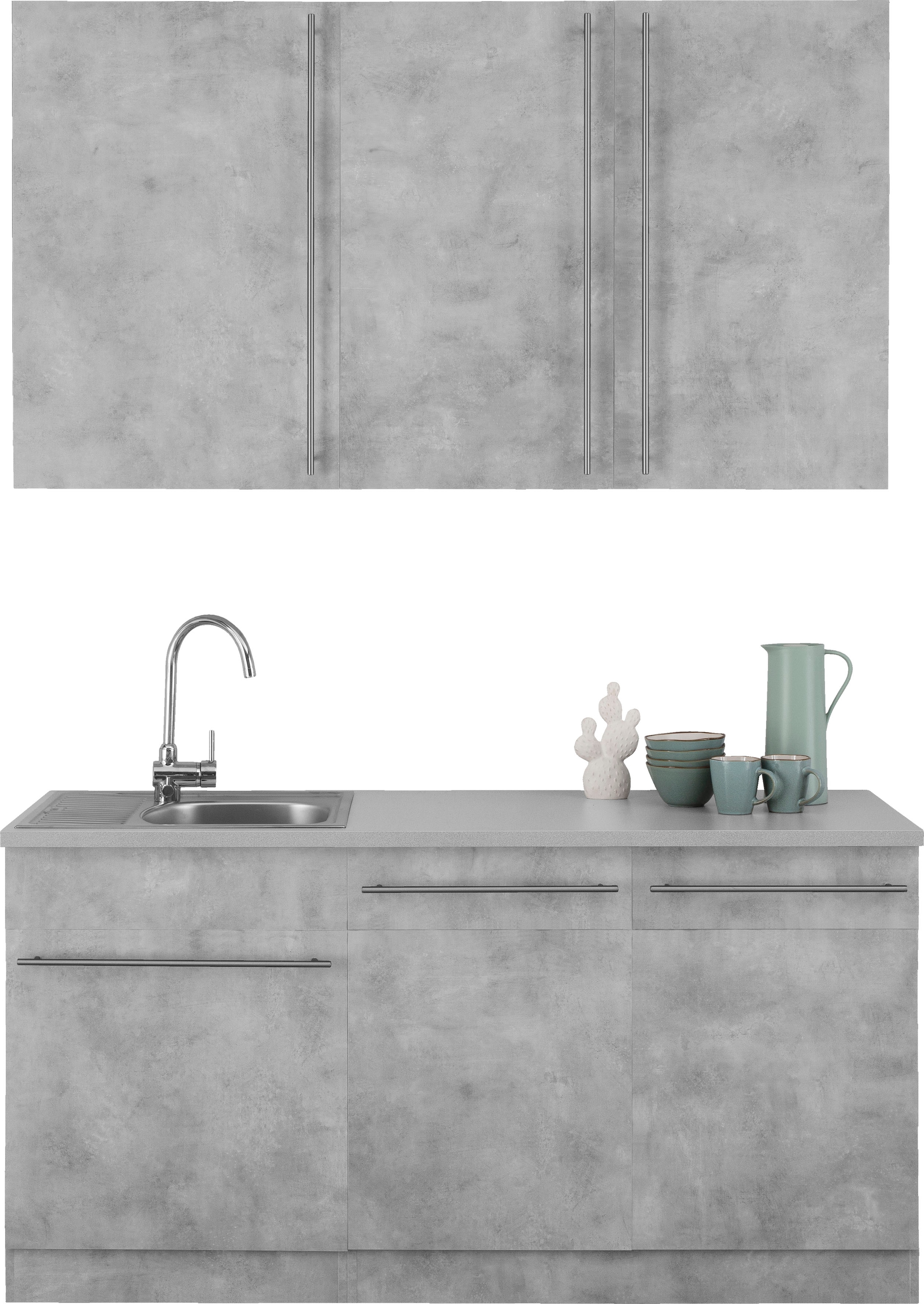 wiho Küchen Pantryküche »Chicago«, ohne E-Geräte, Breite 160 cm