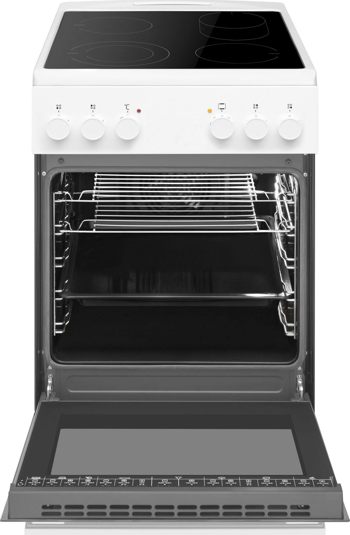 Amica Elektro-Standherd »SHC 903 021 W«, mit Teleskopauszug nachrüstbar, Steam Clean
