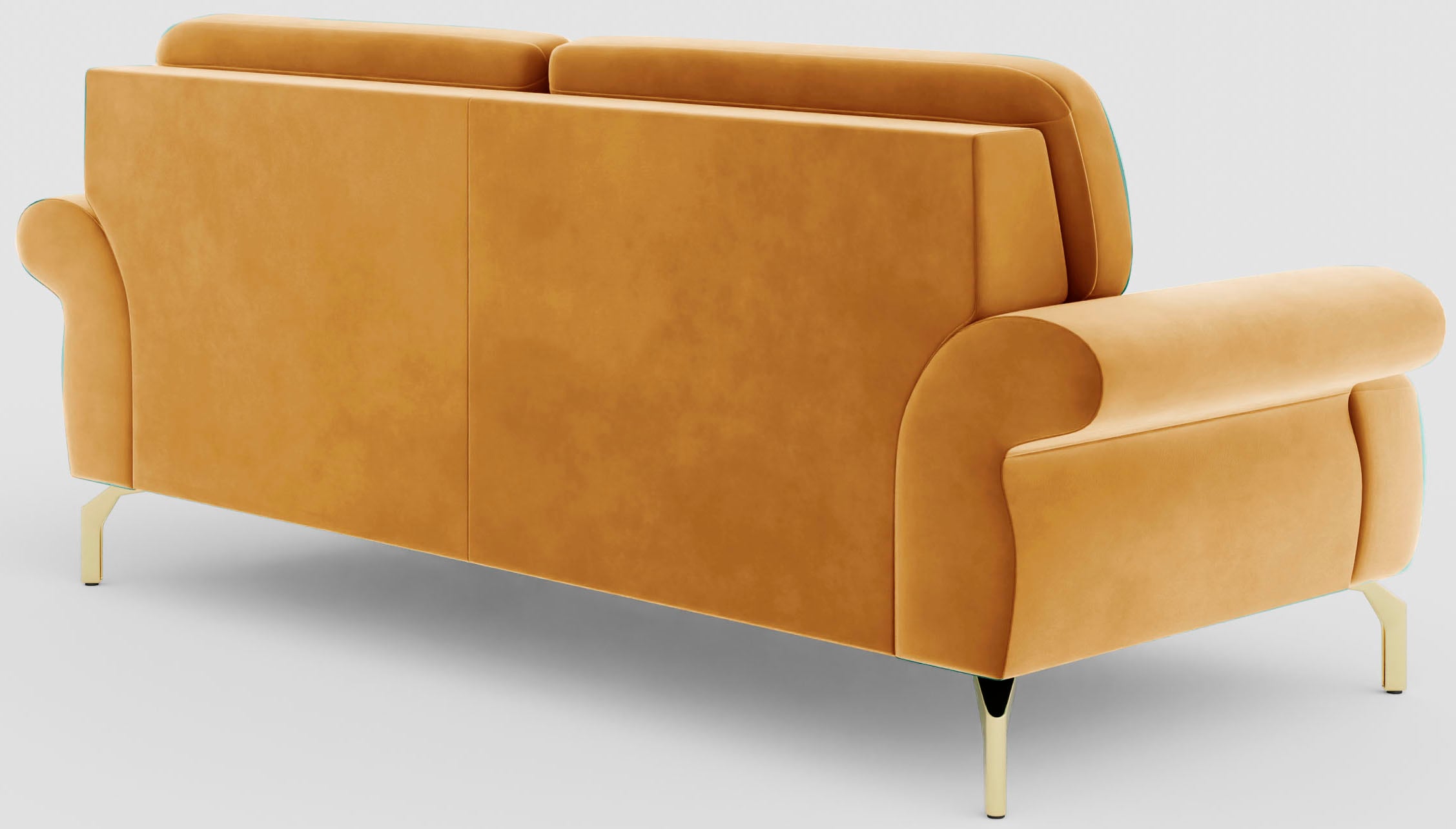 sit&more 2,5-Sitzer »Orient 1« inkl. 2 Zierkissen mit Strass-Stein, goldfarbene Metallfüße