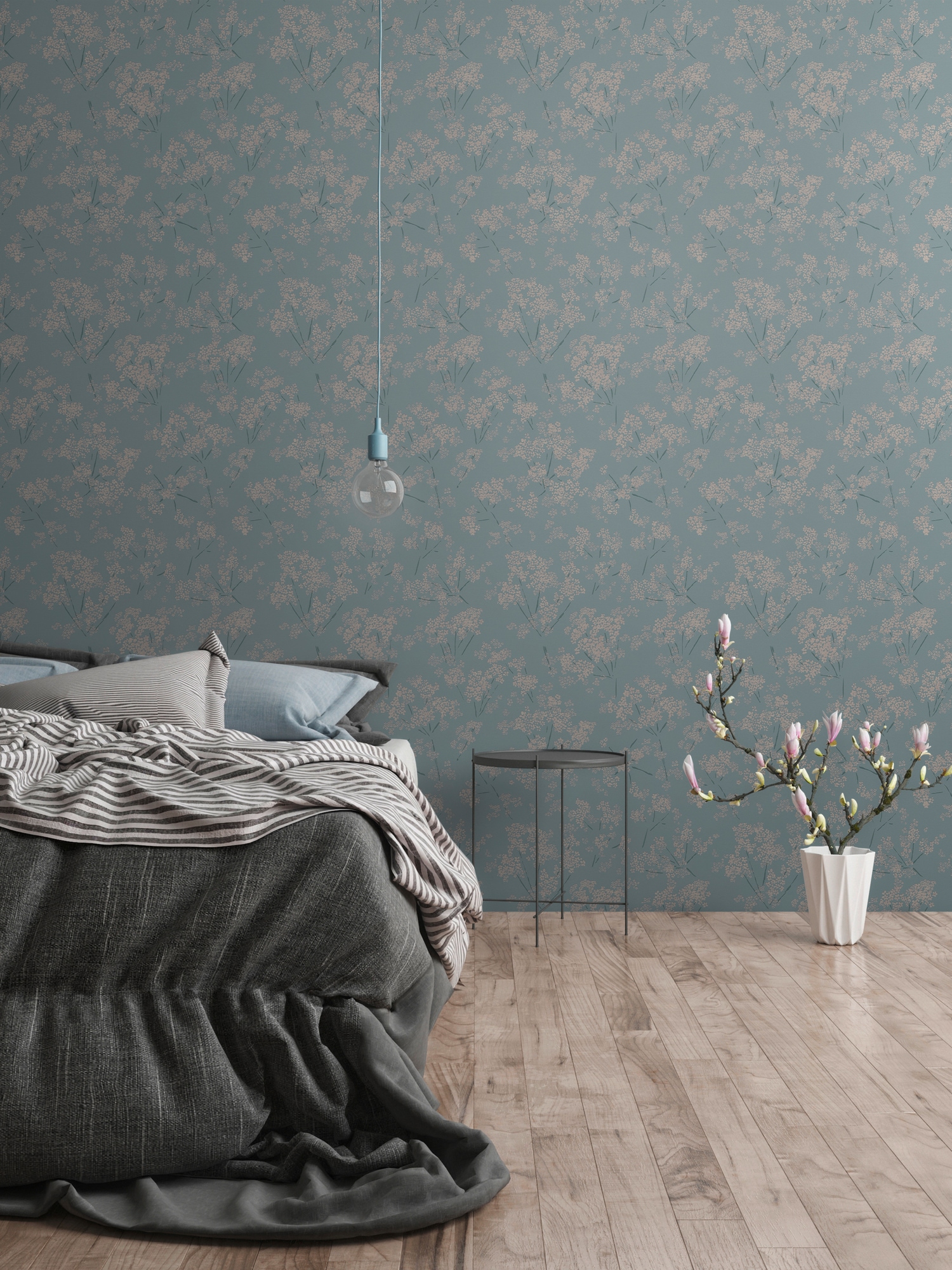 A.S. Création Vliestapete »Casual Living Blümchen-Tapete Mustertapete Floral Blumen« matt strukturiert Vliestapete Blumentapete für Schlafzimmer Küche Wohnzimmer Blümchen