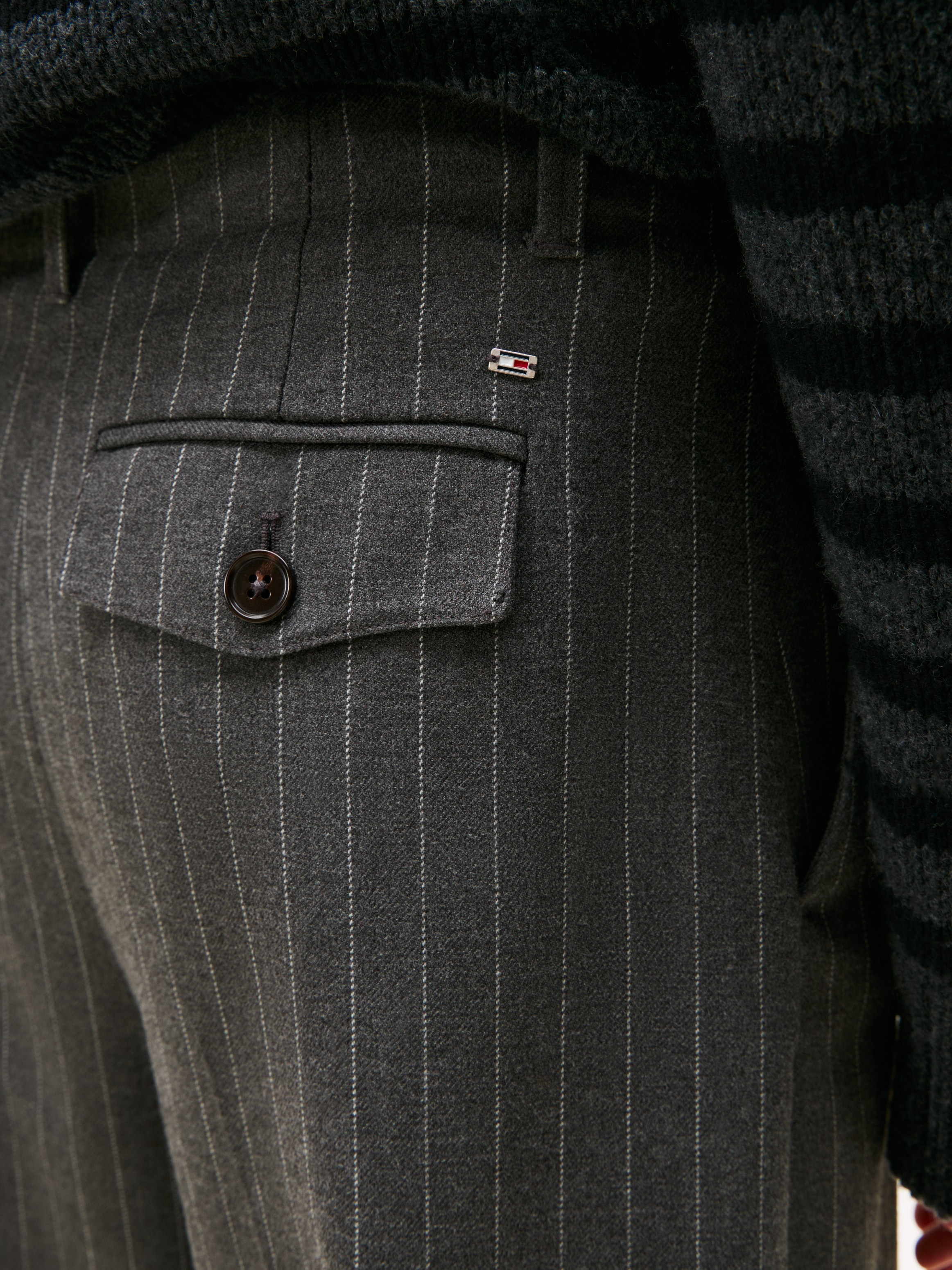 Tommy Hilfiger Anzughose »PINSTRIPE LOOSE STRAIGHT PANT«, mit Nadelstreifen