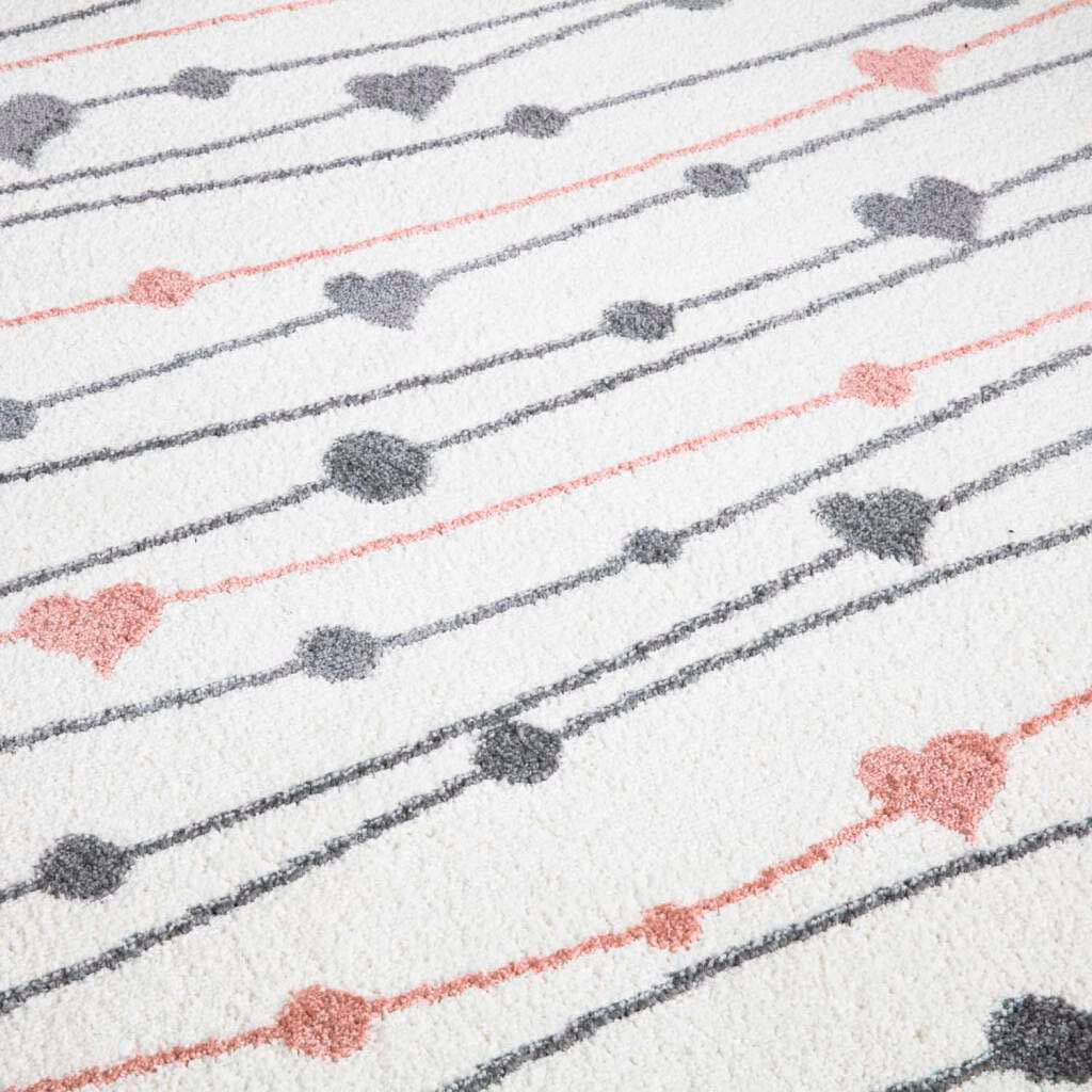 Carpet City Kinderteppich »ANIME901«, rechteckig, 11 mm Höhe, Kinderzimmer Teppich Modern mit Mond, Blumen, Wolken, Creme, Multi