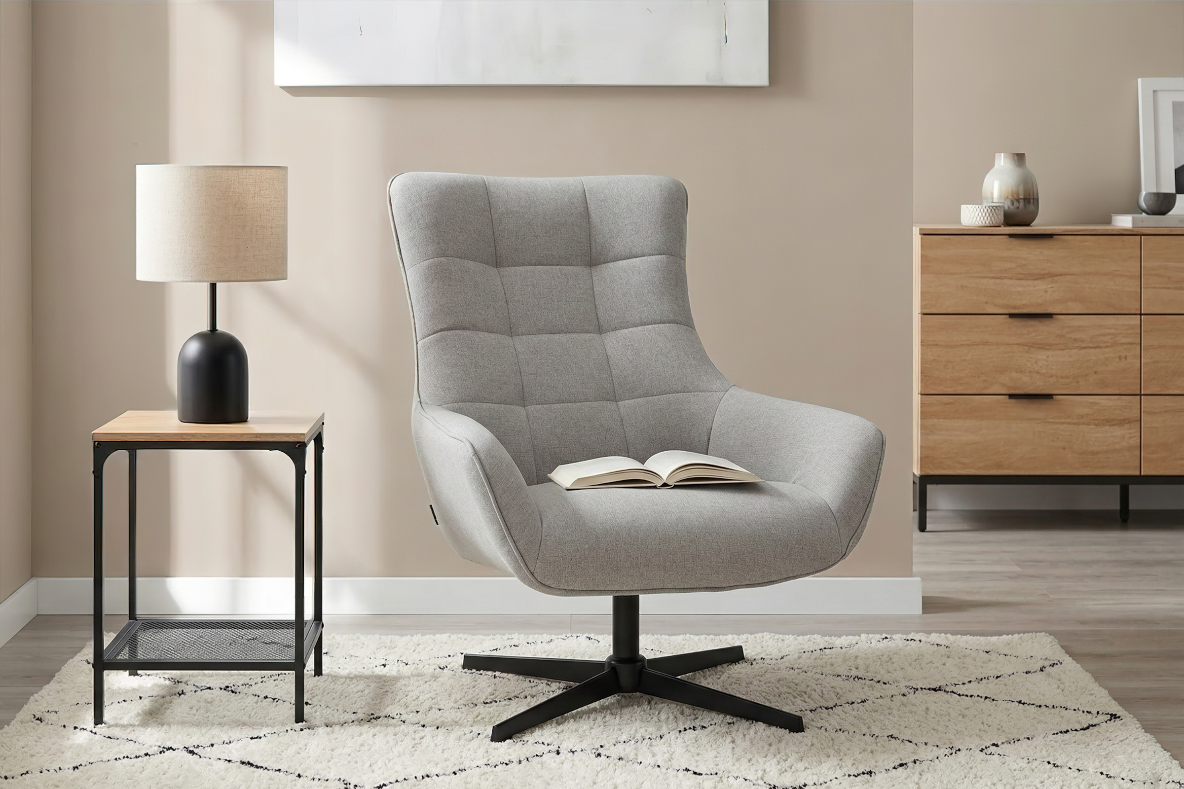 OTTO home Ohrensessel »LEMOORE - OTTO. Verlässliche Qualität.« Relaxsessel, TV-Sessel, 360° Grad drehbar