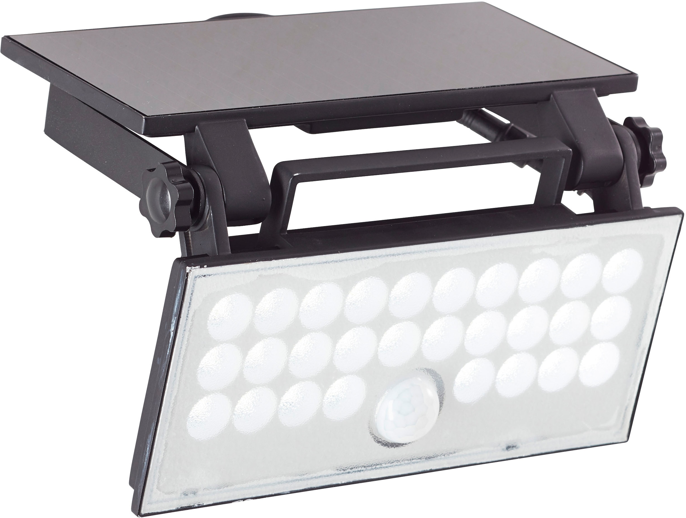 Brilliant LED Außen-Wandleuchte »Luton«, Solar, 19 cm, 1000 lm, 4100 K, schwenkbar, schwarz