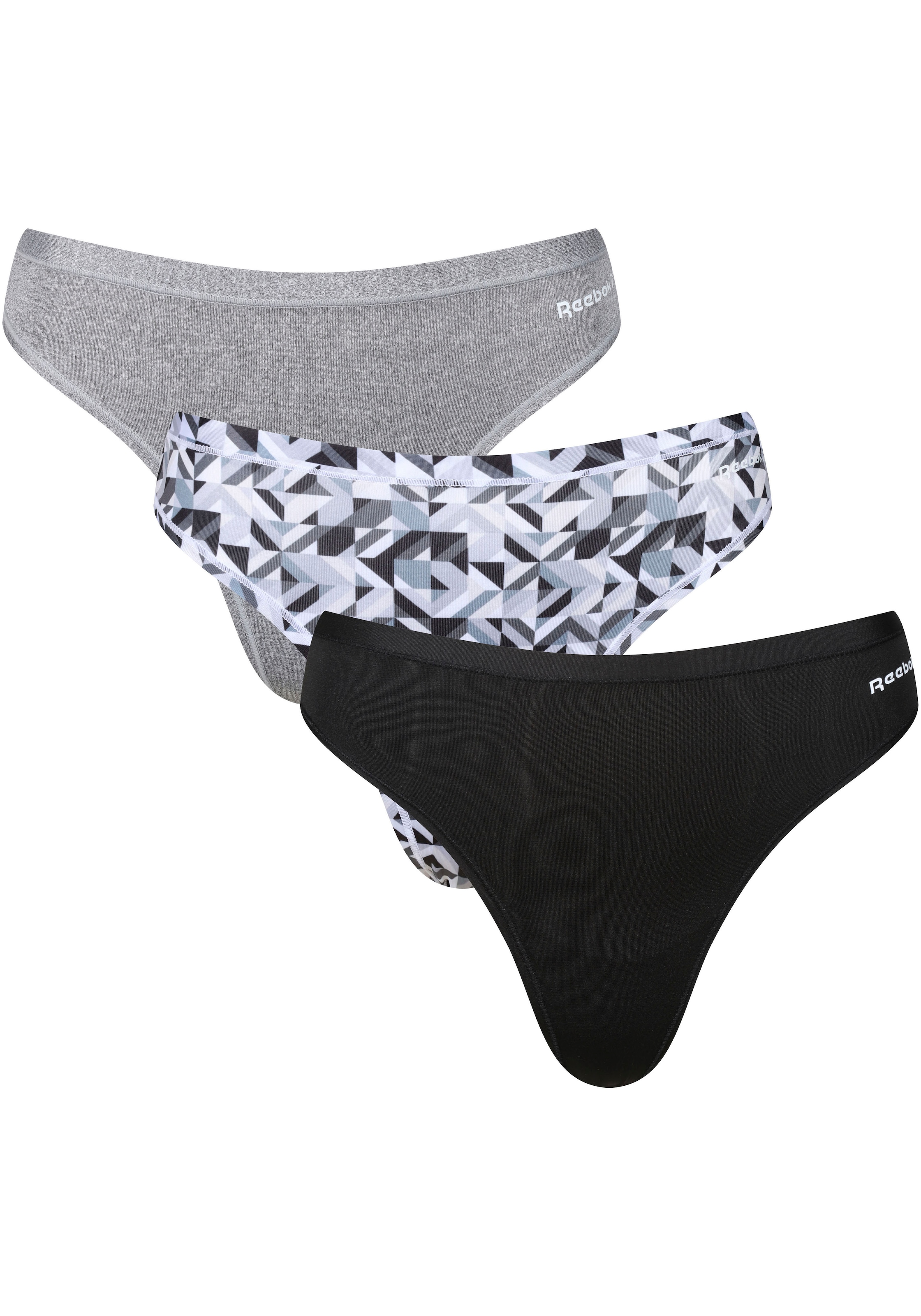 Reebok Tanga »AGATHA«, (3er Pack), mit Logoschriftzug