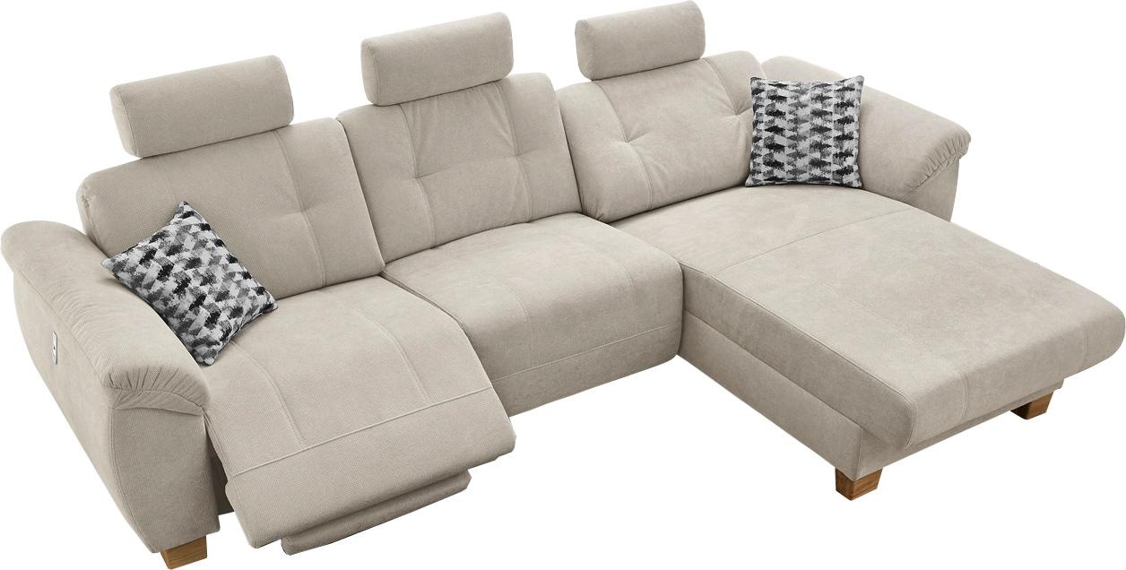 Jockenhöfer Gruppe Ecksofa »Savona L-Form«, jeweils mit USB-Ladestation an der Armlehne und mit Relaxfunktion