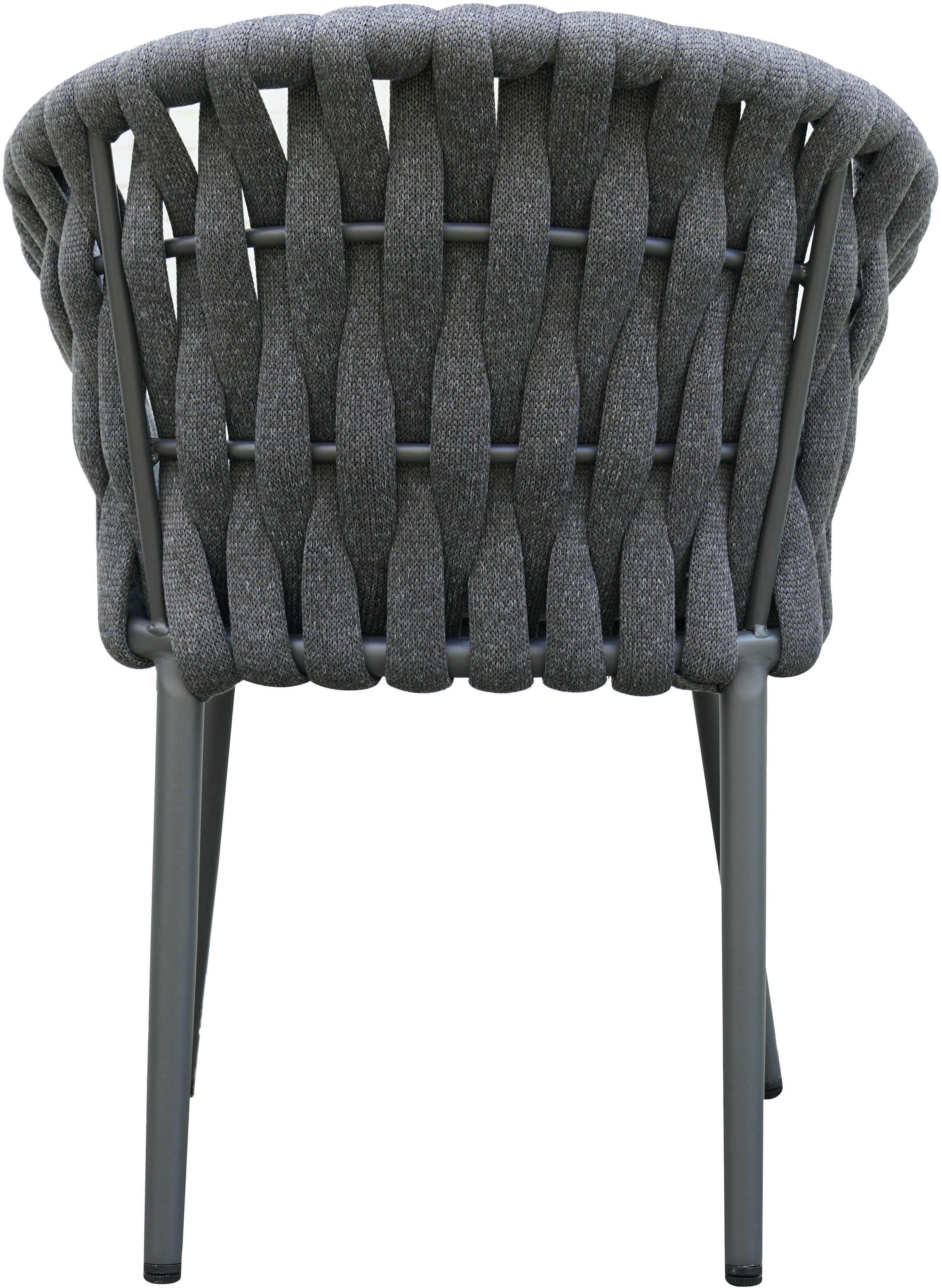Destiny Gartensessel »MOLINO« Set, 2 Stk. tlg. anthrazit meliert, Polster grau
