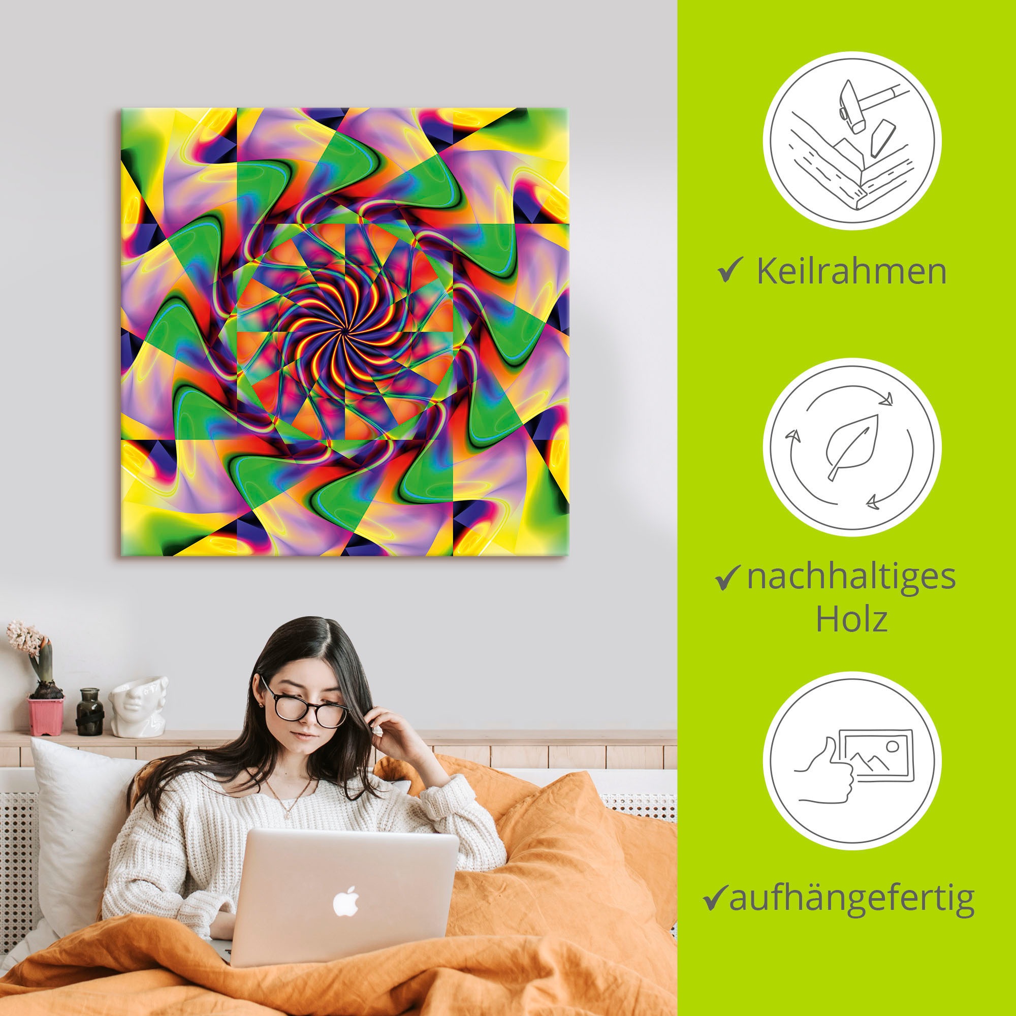 Artland Wandbild »Frequenz Mandala«, Spa Bilder, (1 St.), als Alubild,  Leinwandbild, Wandaufkleber oder Poster in versch. Größen online bei OTTO