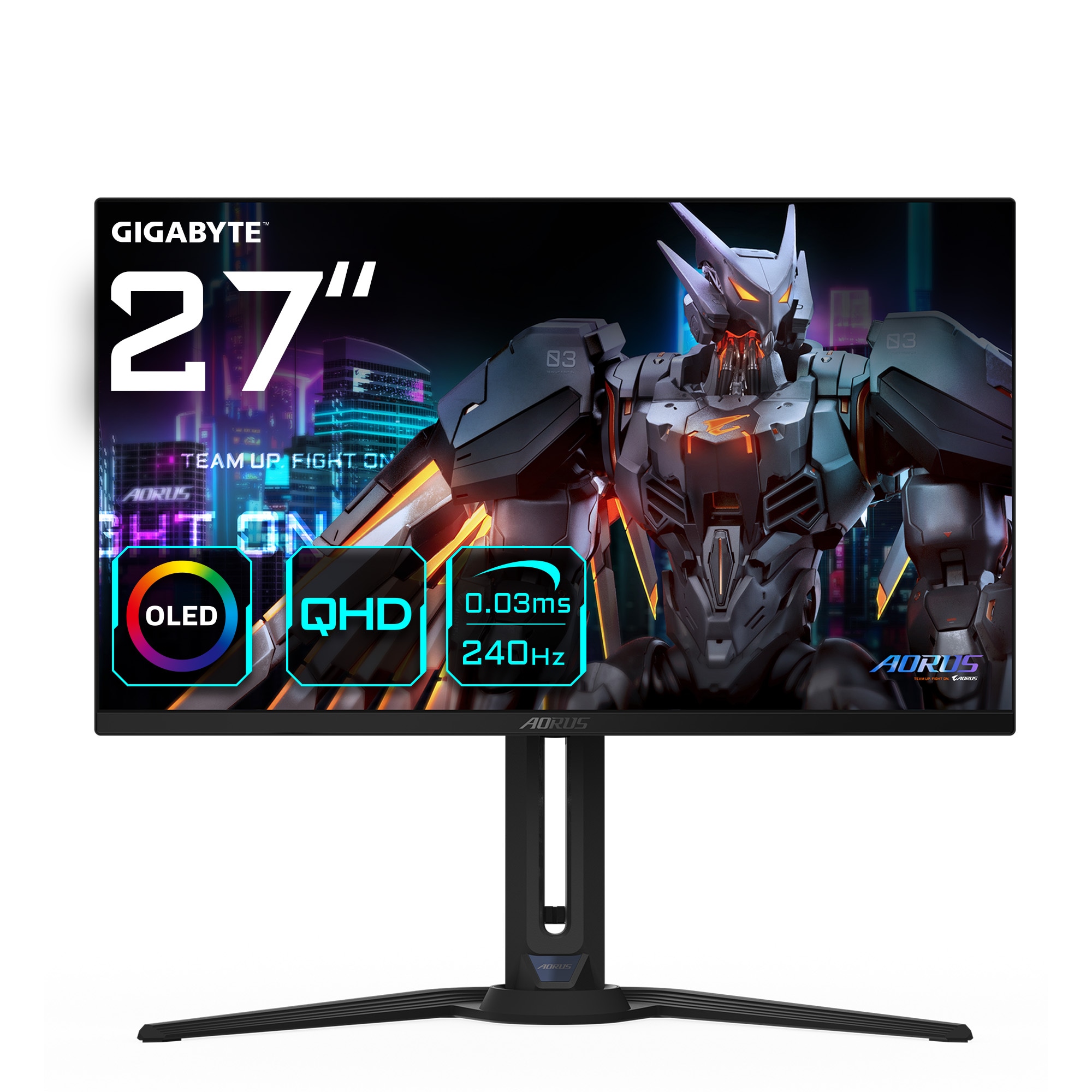 Gigabyte Gaming-Monitor »AORUS FO27Q2«, 67,8 cm/27 Zoll, 2560 x 1440 px, QHD, 0,03 ms Reaktionszeit, 240 Hz