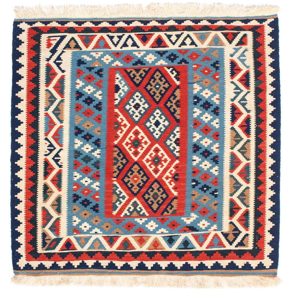 morgenland Wollteppich »Kelim - Oriental quadratisch - 104 x 100 cm - mehrfarbig«, quadratisch