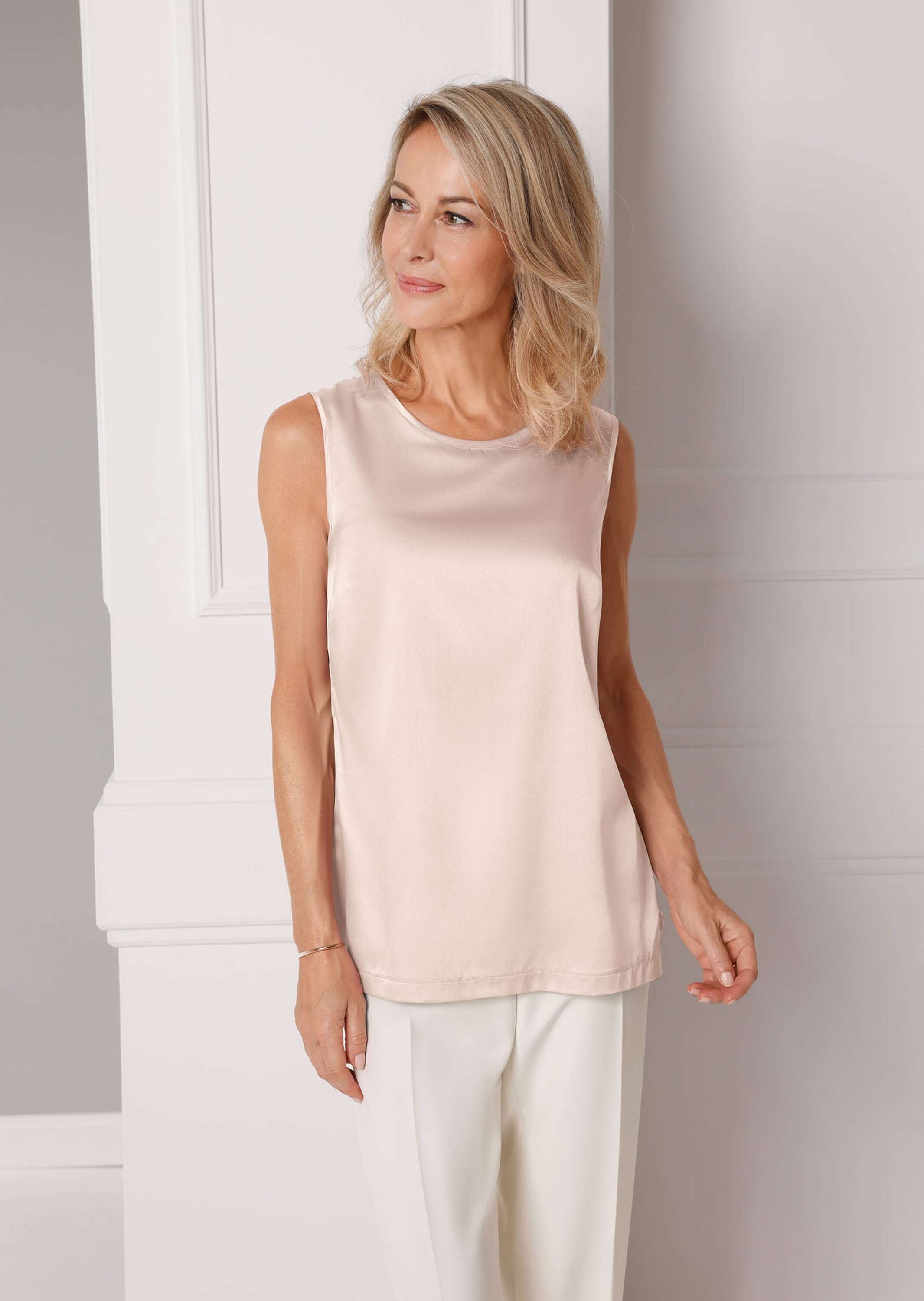 GOLDNER Trägertop »Kurzgröße Top aus feinster Seidenmischung« Ohne