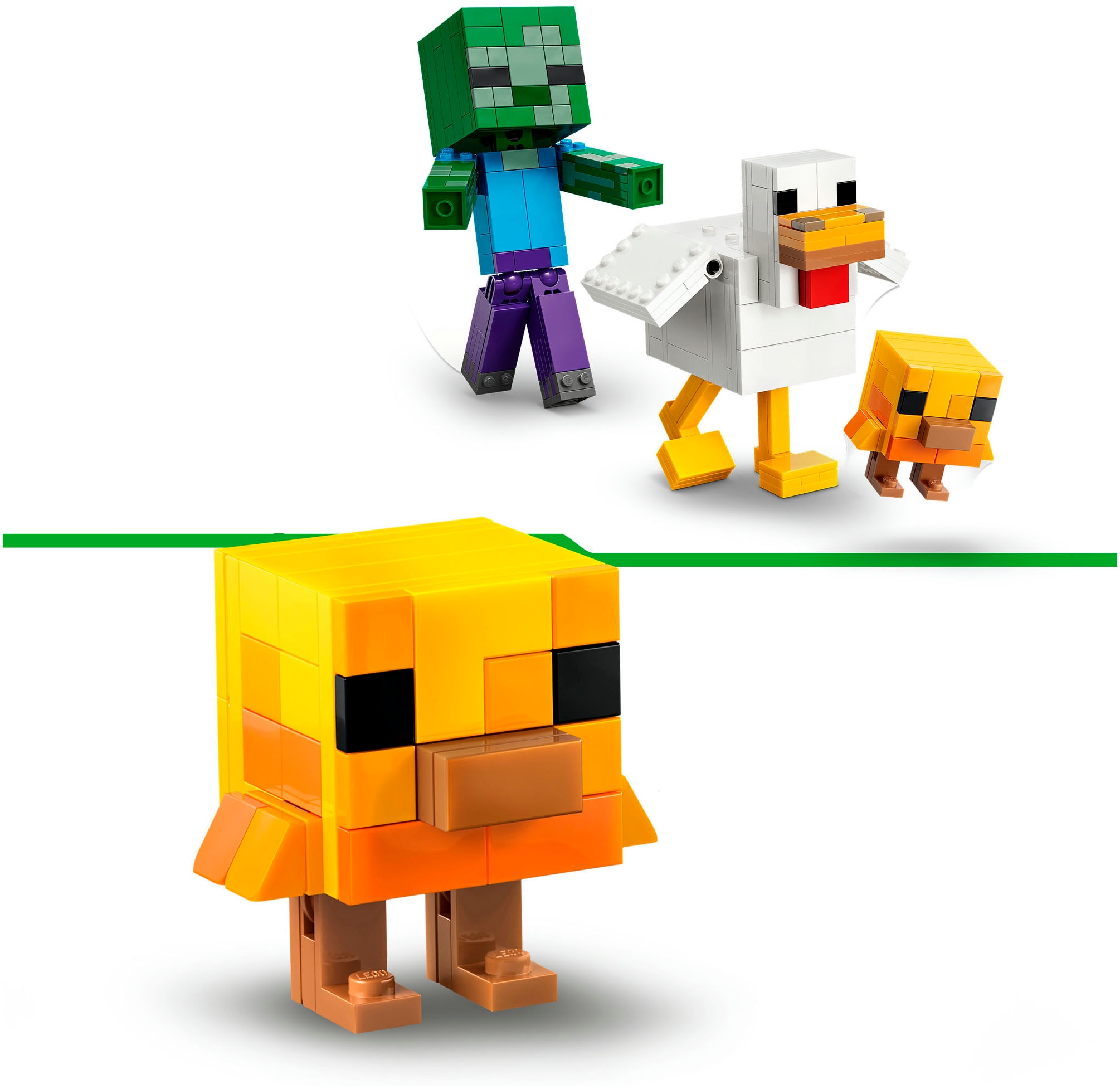 LEGO® Konstruktionsspielsteine »Hühnerreiter (21582), LEGO Minecraft« Made in Europe