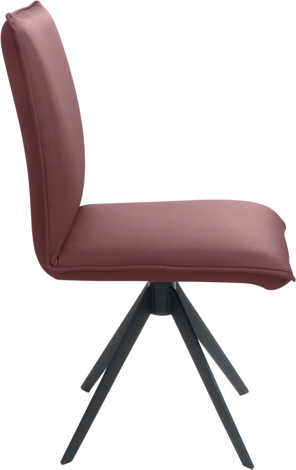 K+W Komfort & Wohnen Drehstuhl () Leder Blitzdrehkreuz und Rückholfunktion, dekorativer 12mm Biese