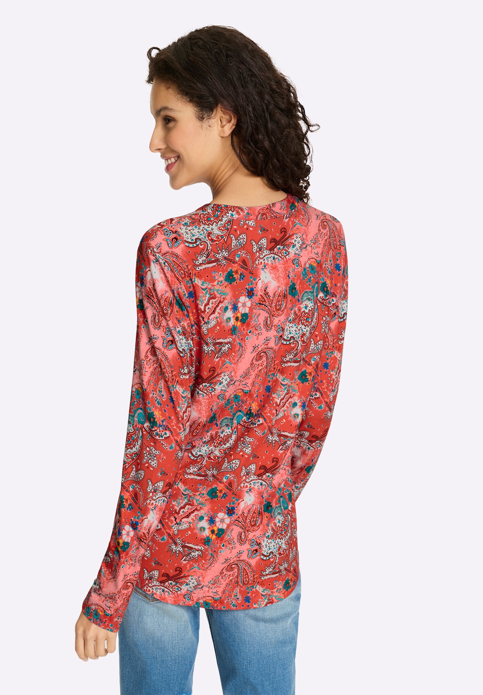 heine T-Shirt »Shirtbluse Blusenshirt mit Paisley-Print«