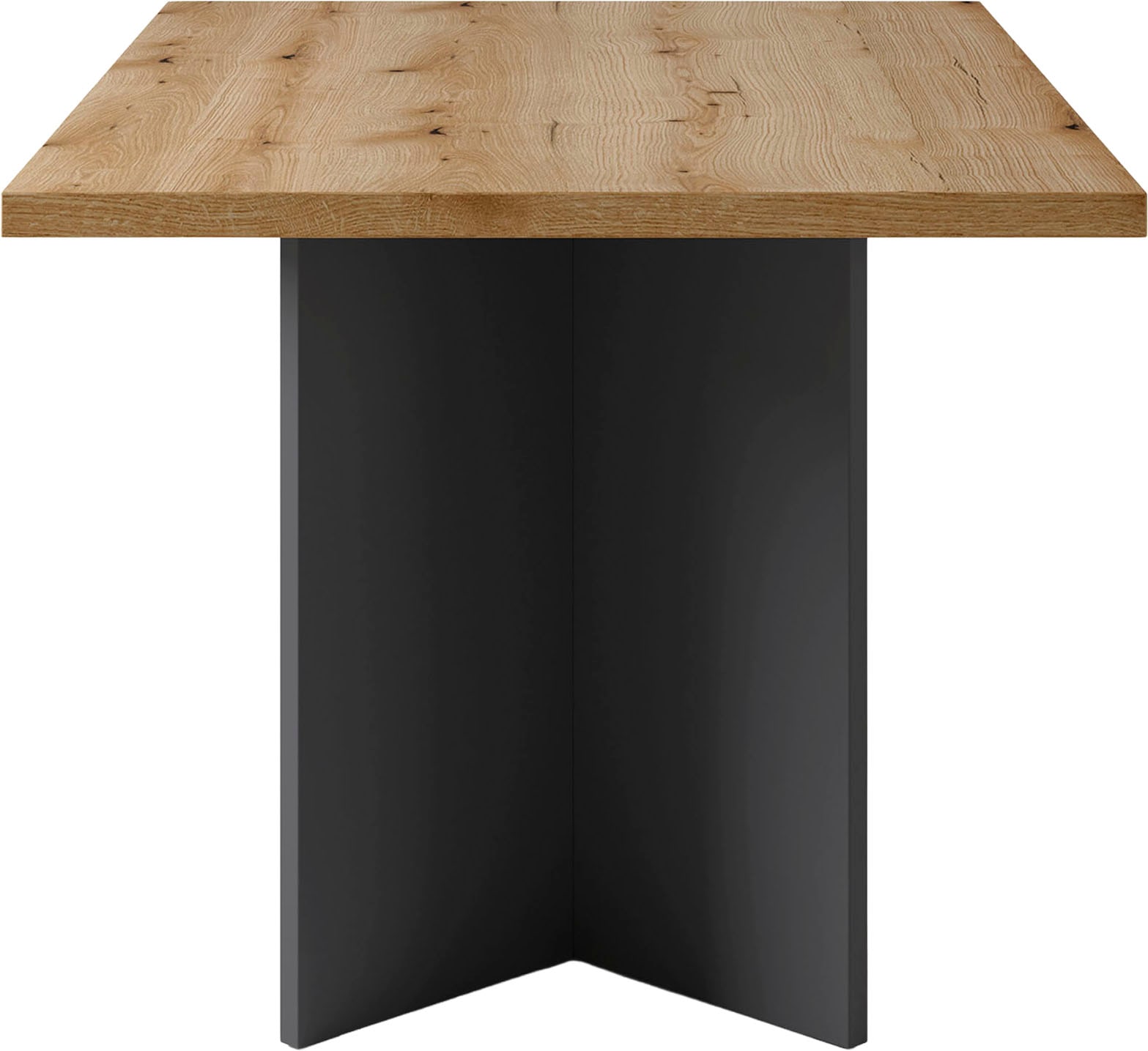 byLIVING Esstisch »Marten« 1 Stk. tlg. moderner Wangentisch in Eiche Nachbildung, 140 und 160 cm