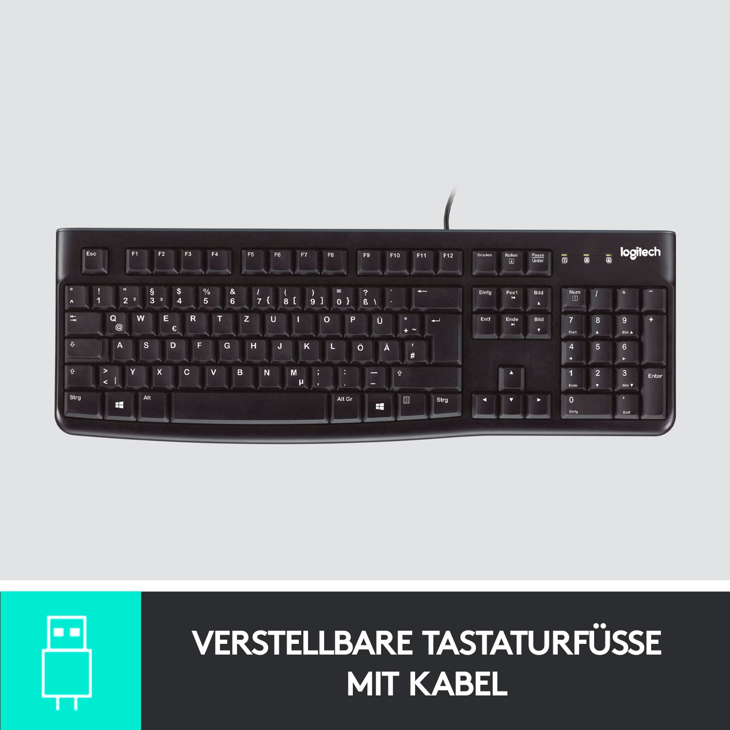 Logitech PC-Tastatur »Keyboard K120 for Business«, (Ziffernblock), Nummernblock