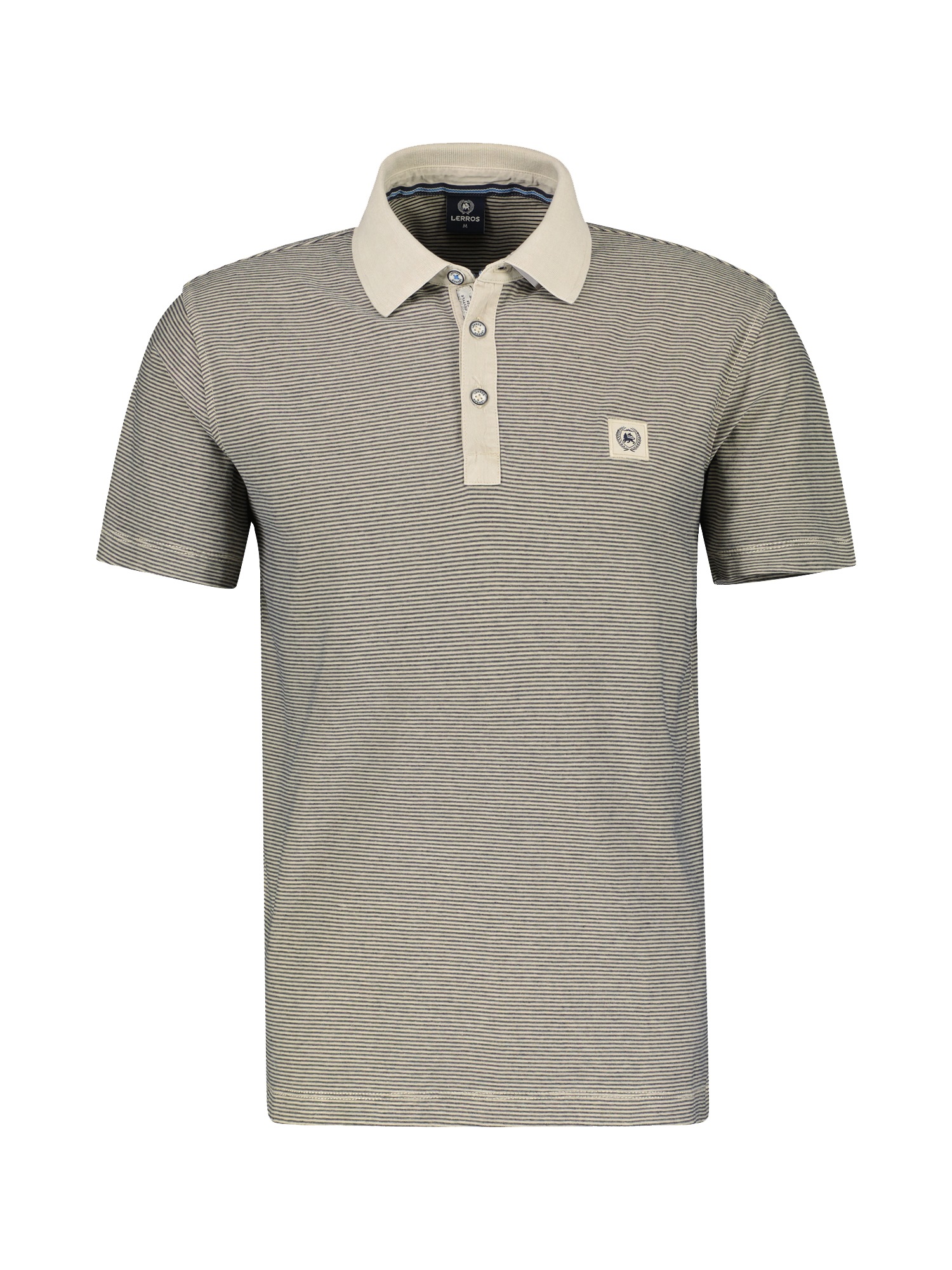 Lerros Herren Poloshirt »Poloshirt mit abgesetztem Kragen« in beige, Größe 4XL