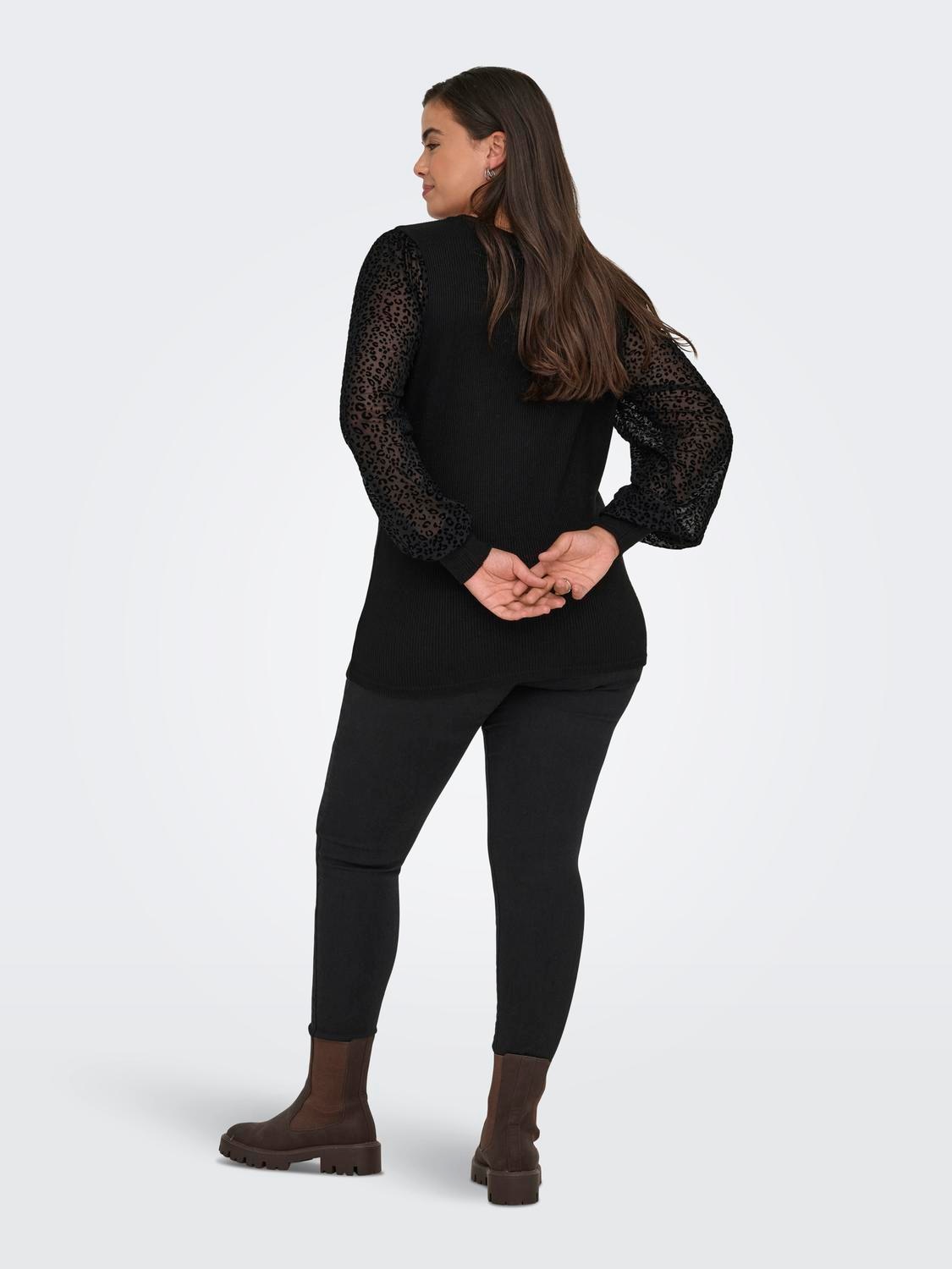 ONLY CARMAKOMA Langarmshirt »CARVELENA L/S O-NECK BLOUSE JRS«