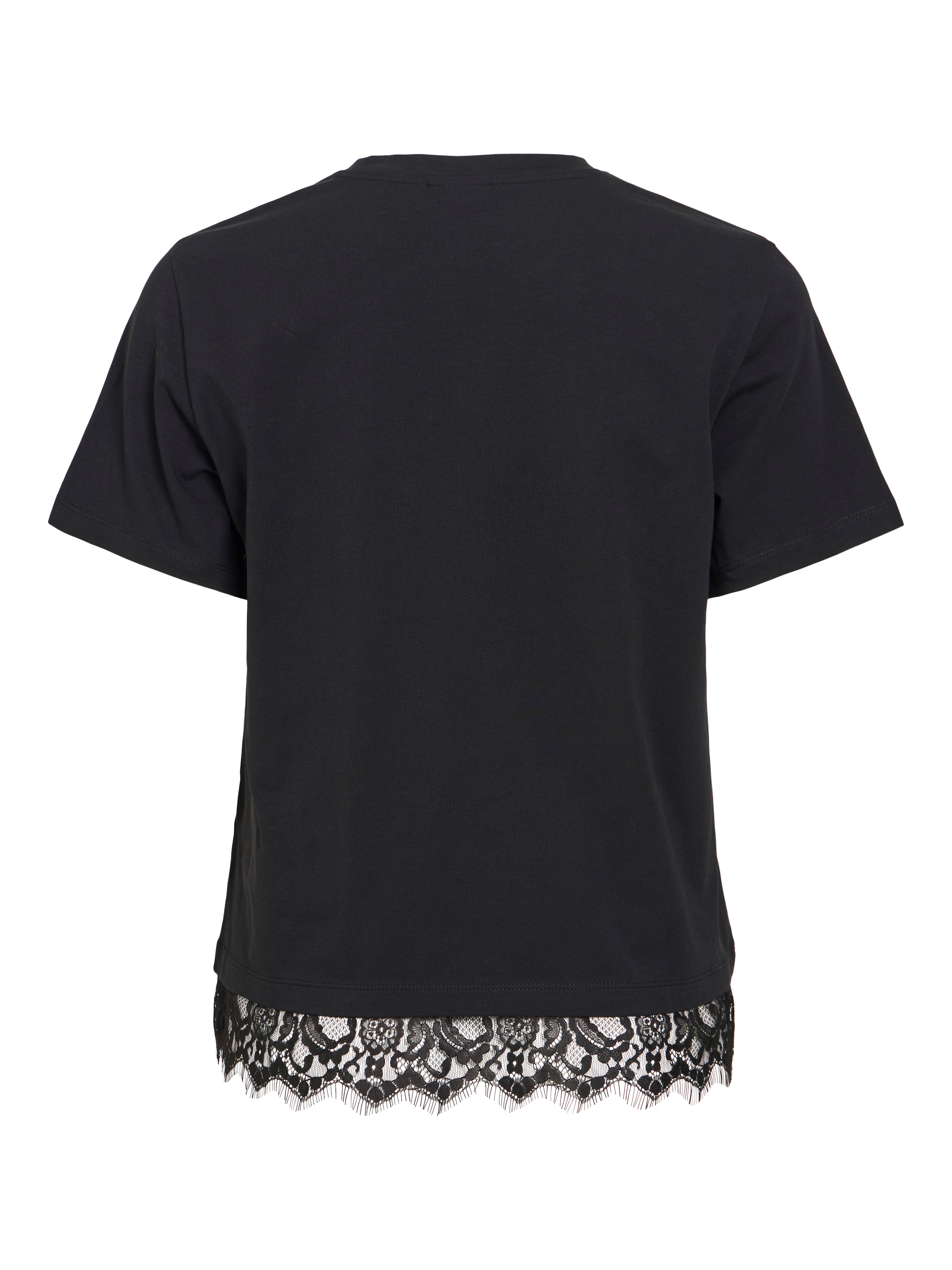 Vila T-Shirt »VINORA S/S LACE T-SHIRT - NOOS« Baumwollmischung,