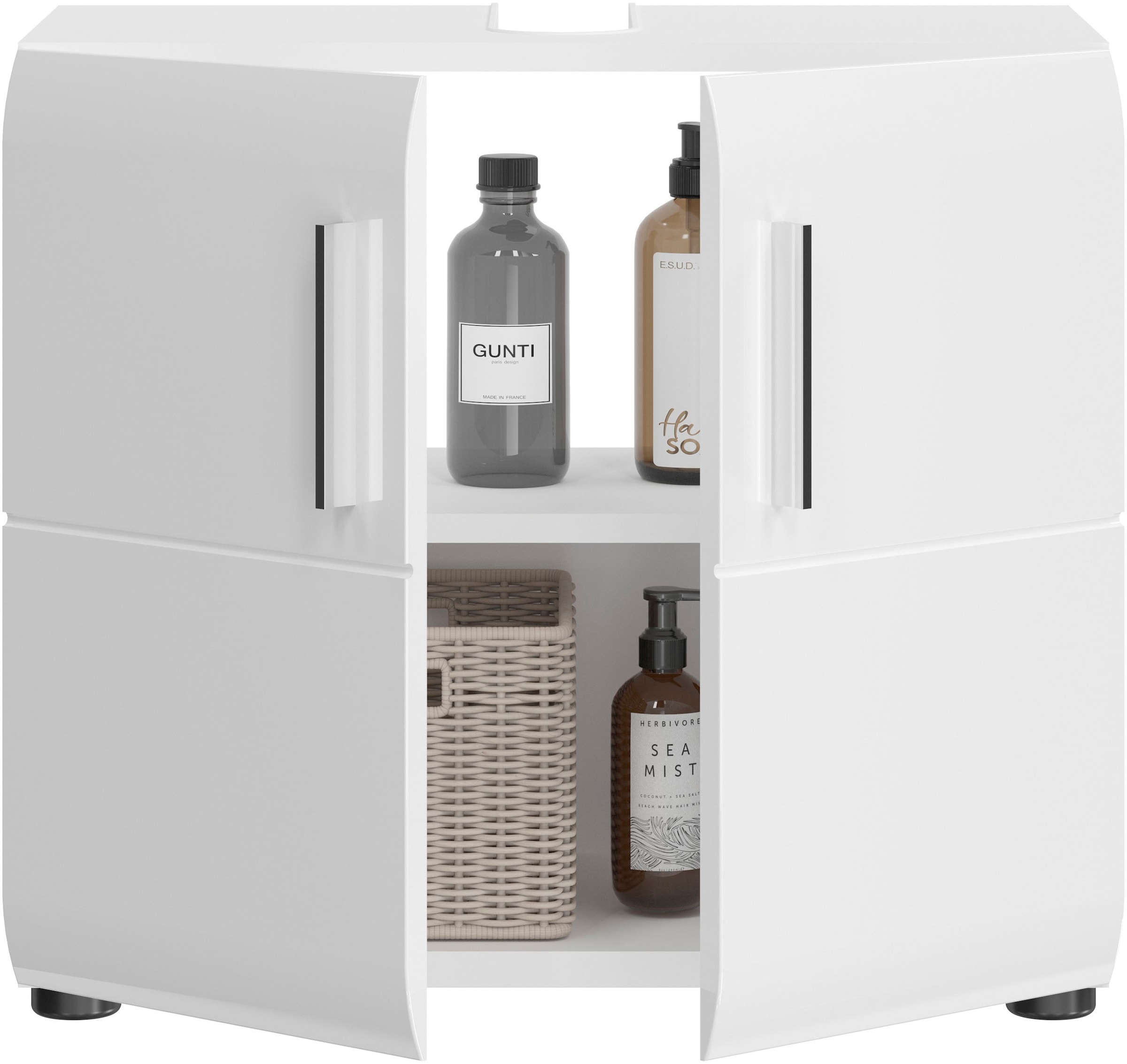 INOSIGN Waschbeckenunterschrank »FLORENZ, TOPSELLER!, Breite 60cm, 1 Einlegeboden, 2 Fächer«, mit Siphonausschnitt, Badmöbel, Badschrank, Schrank, Kommode, Bad