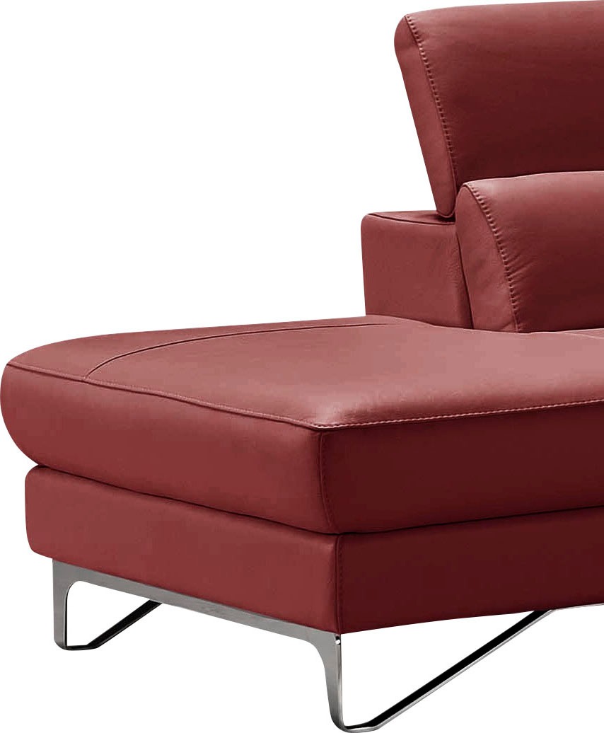 Egoitaliano Ottomane »Princess, elegantes Designsofa mit erstklassigem Sitzkomfort,«, inkl. verstellbarem Kopfteil und edle Designmetallfüße