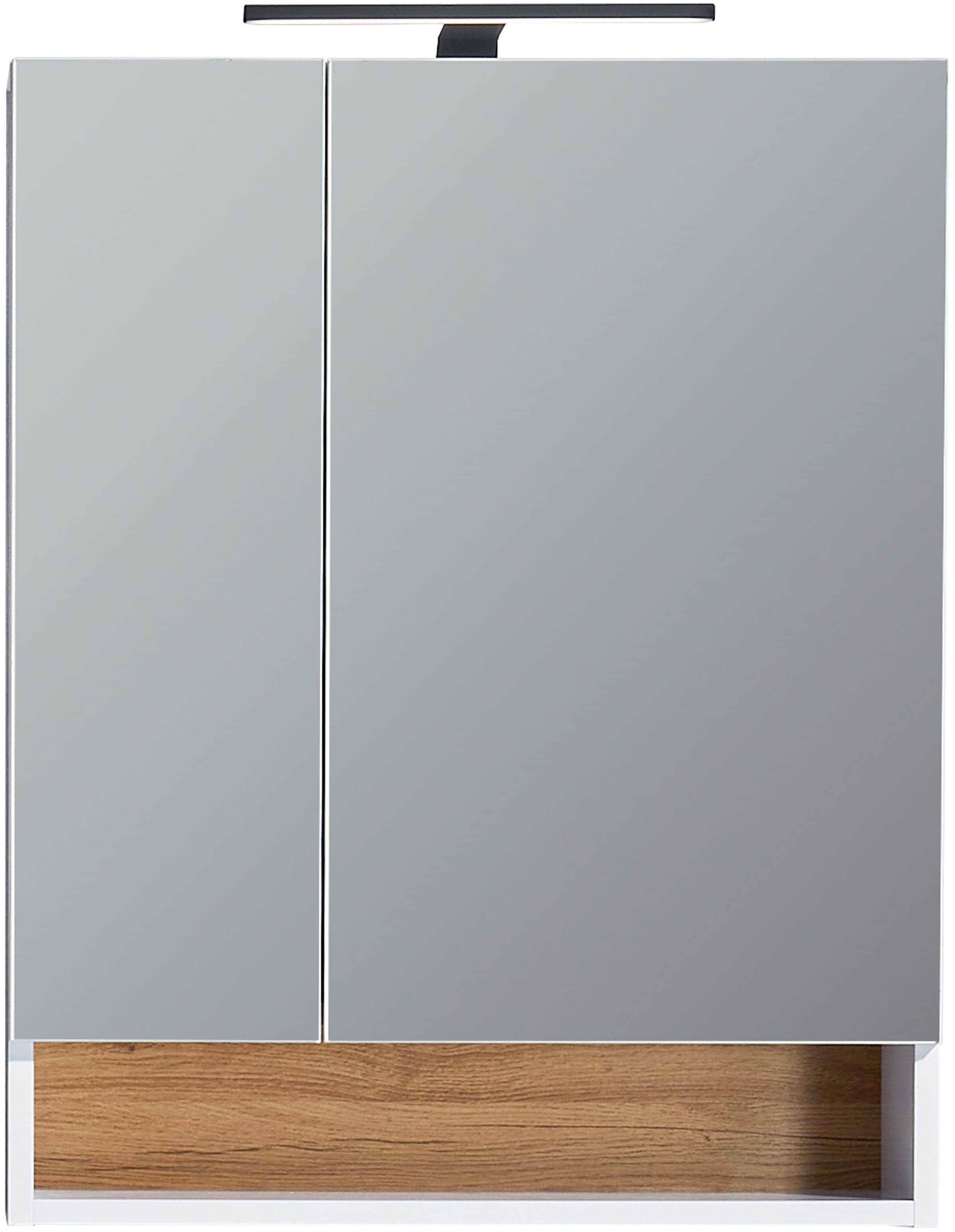 BASIC by Balculina Spiegelschrank »Denver Spiegelschrank, Badezimmerschrank BxHxT 60x75x22« 1 Stk. tlg. Breite 60 cm, Tür L/R montierbar, Softclose