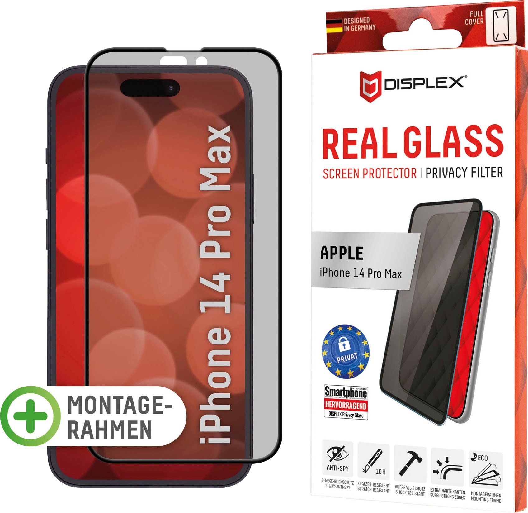 Displex Displayschutzglas »Privacy Glass FC - iPhone 14 Pro Max«