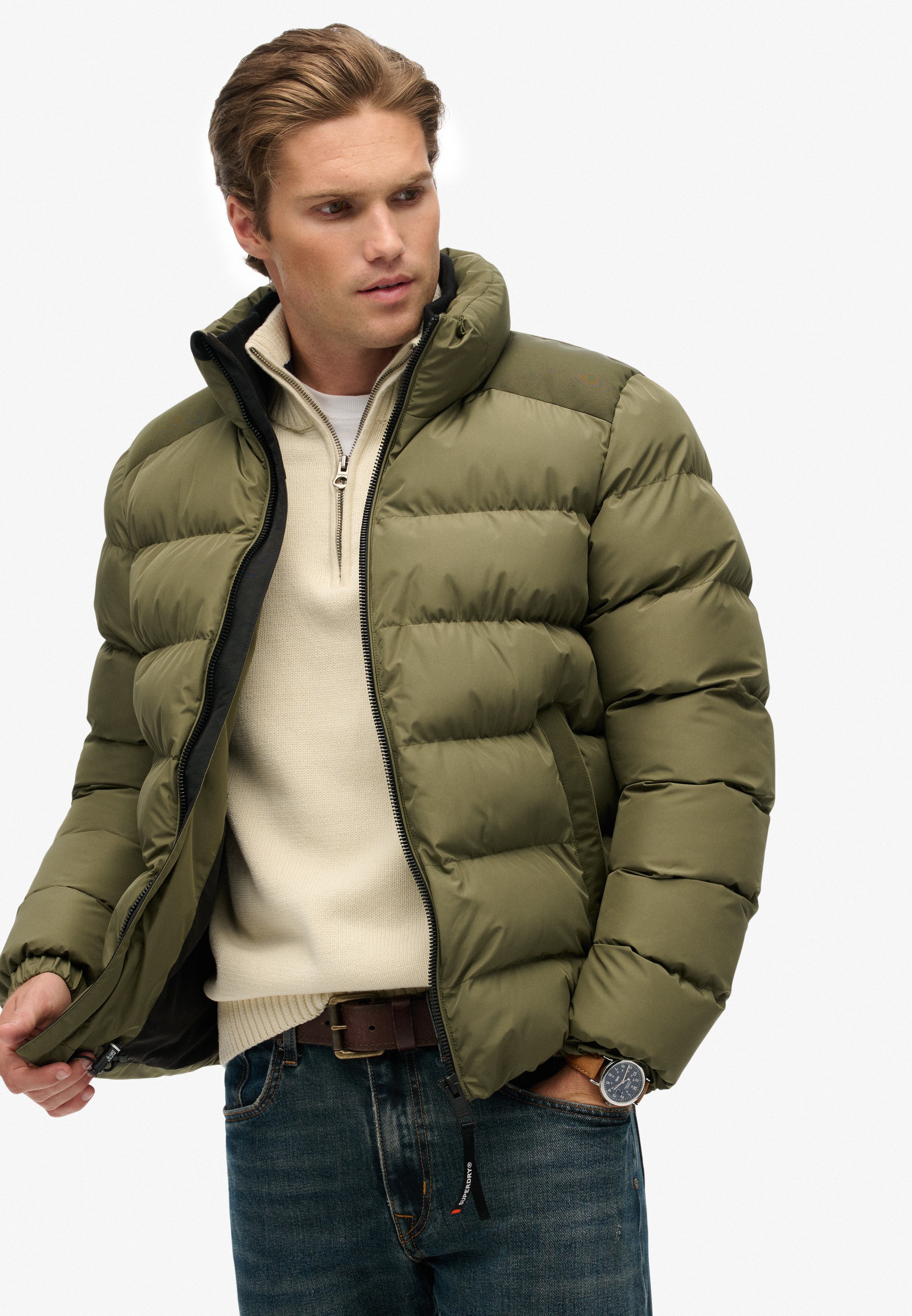 Superdry Steppjacke »SPORTS PUFFER JACKET« ohne Kapuze