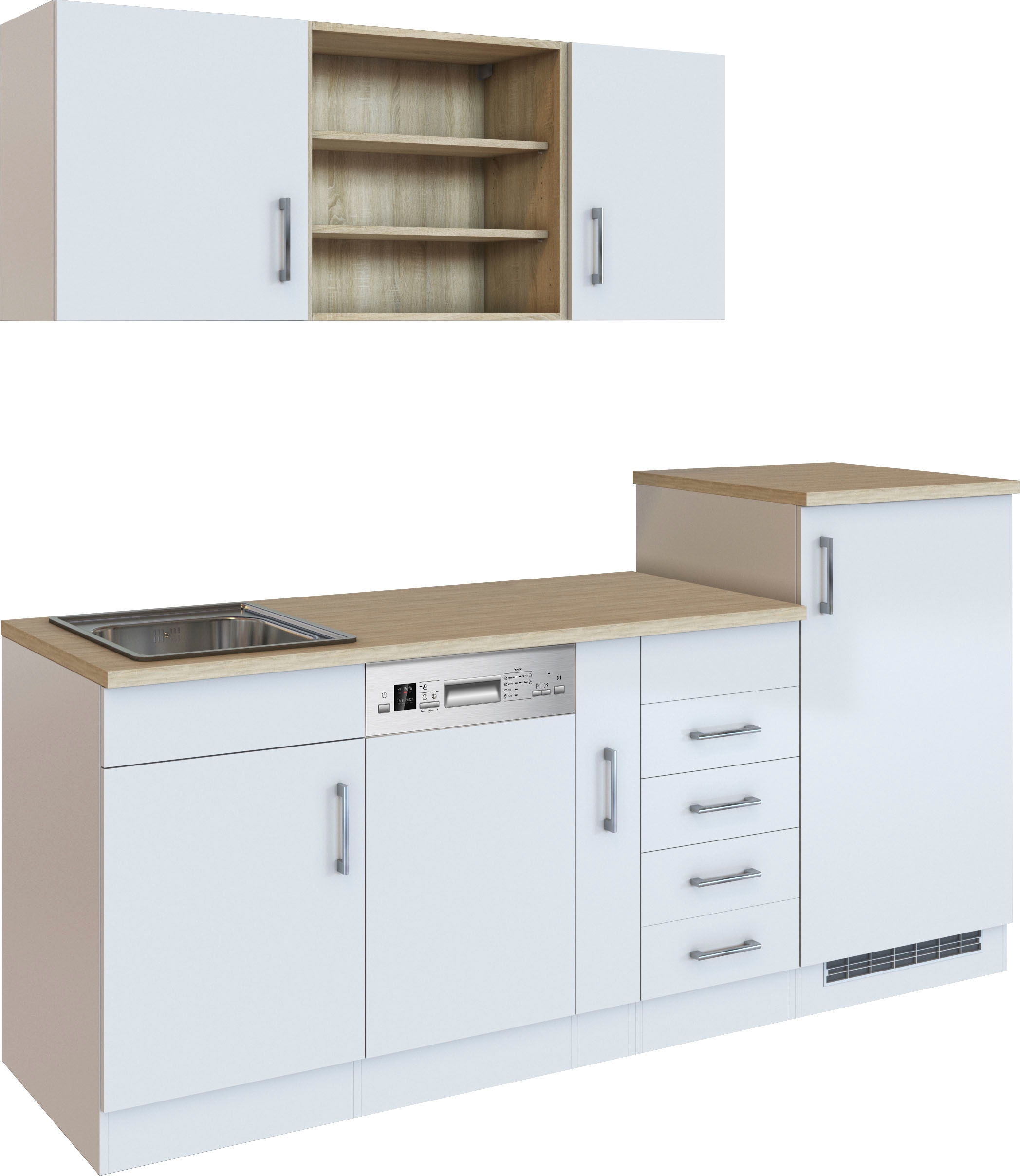 KOCHSTATION Küche »KS-Mali« Breite 210 cm, mit E-Geräten