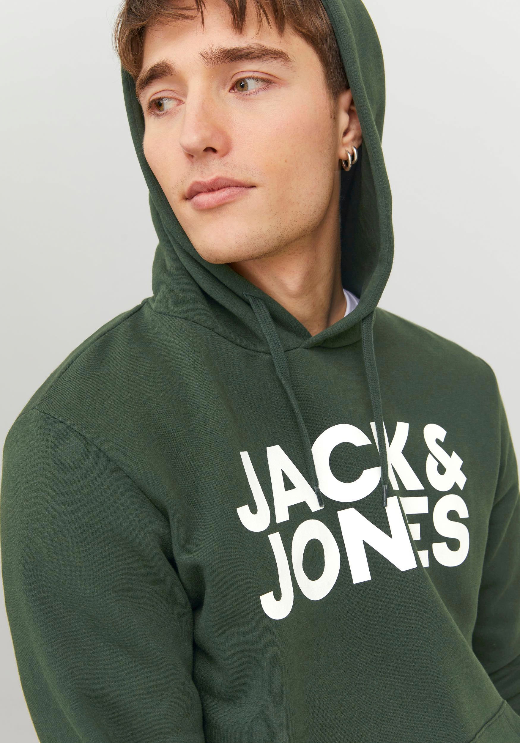 Jack & Jones Kapuzensweatshirt »JJECORP LOGO SWEAT HOOD NOOS«, mit Logo Print