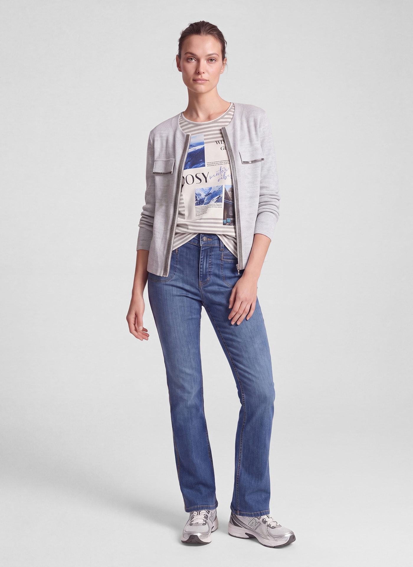 Rabe Blouson ohne Kapuze mit Reißverschluss und Glitzer-Details
