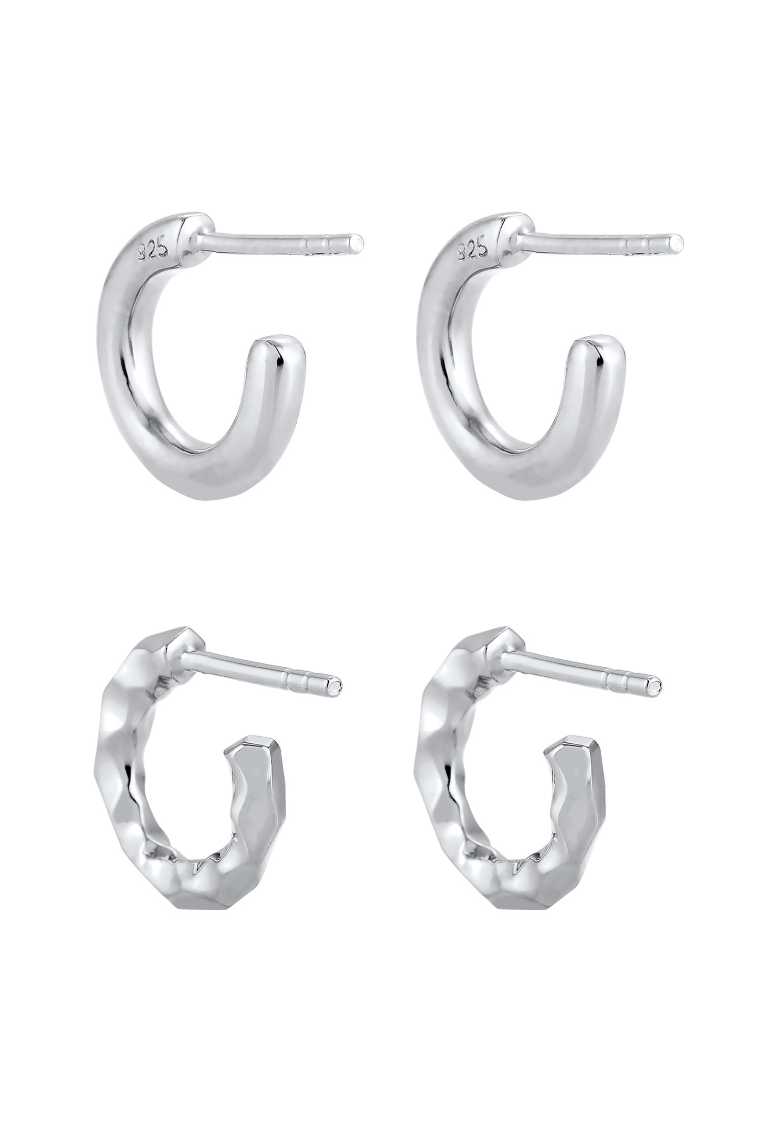 Elli Paar Creolen »Ohrringe Creolen 2er Set 925 Sterling Silber«