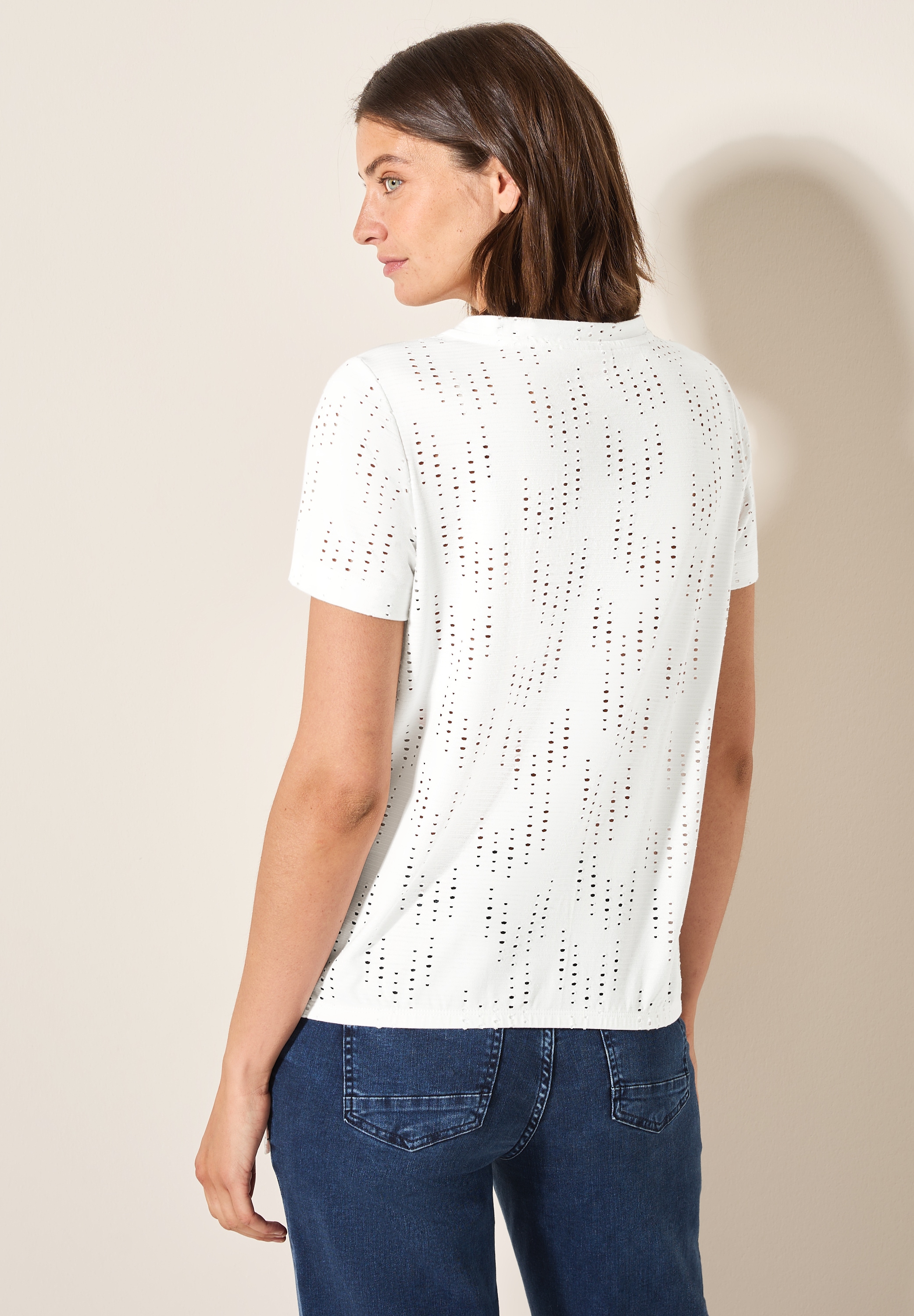 Cecil T-Shirt, mit Lochmuster