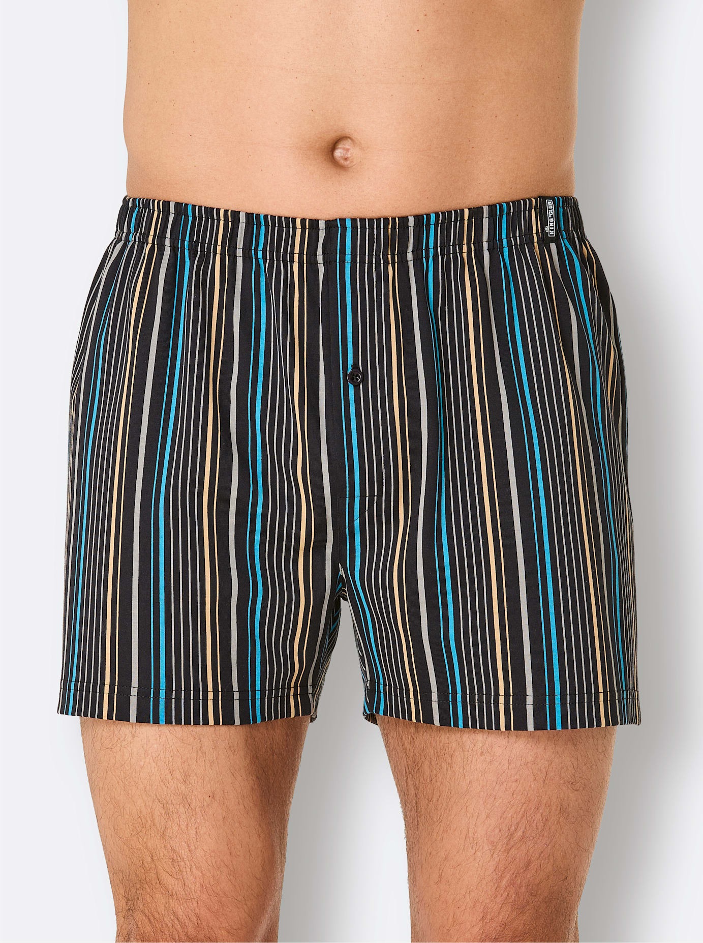 HerrenBoxershorts2Stk.tlg. in schwarz, Größe 7