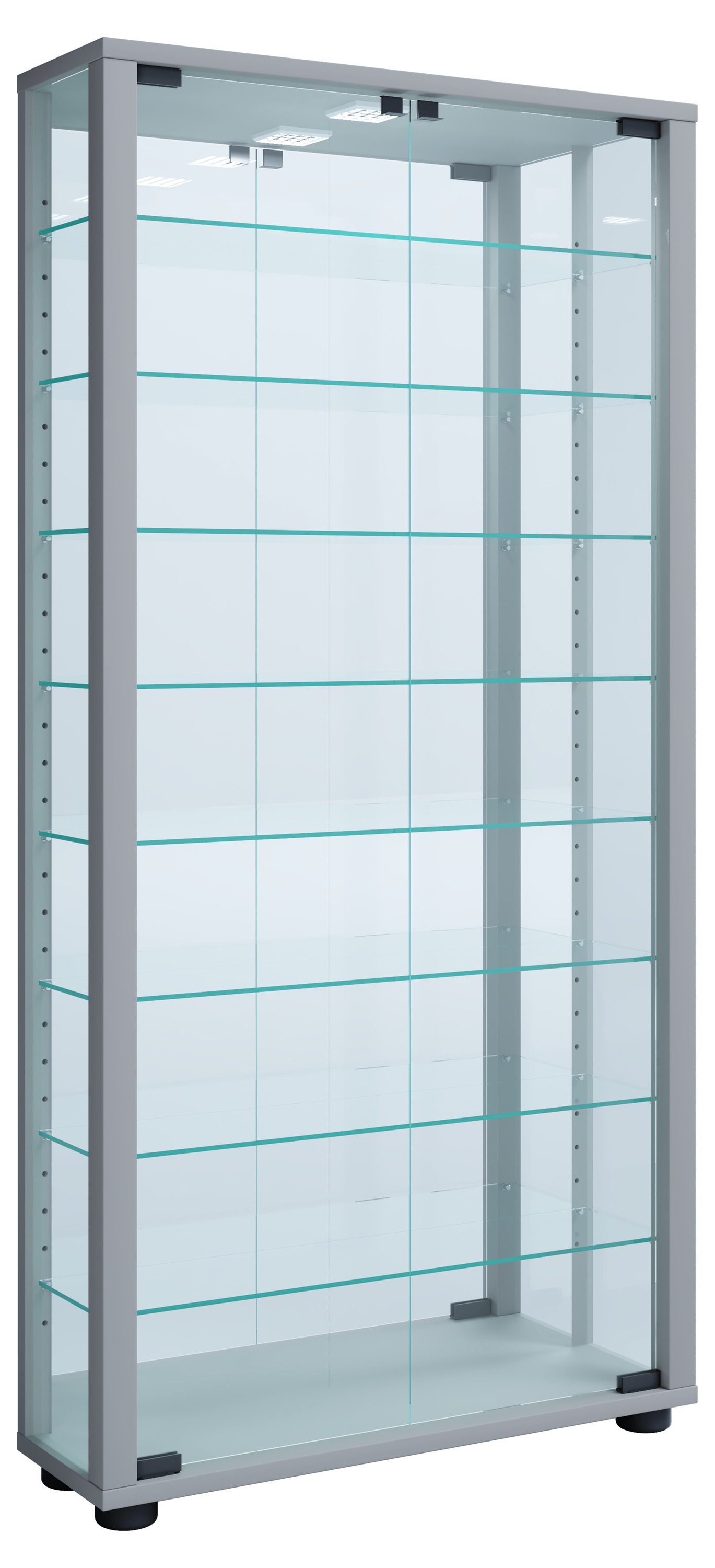 VCM Wandregal »VCM Glasvitrine hängend | Vitrine Glas mit ESG-Sicherheitsglas | Maße ca. H. 115 xx B. 59 x T. 18 cm| Hängevitrine Glas | Modern und platzsparend | Glas Vitrinenschrank - Vitrosa Maxi Spiegel«