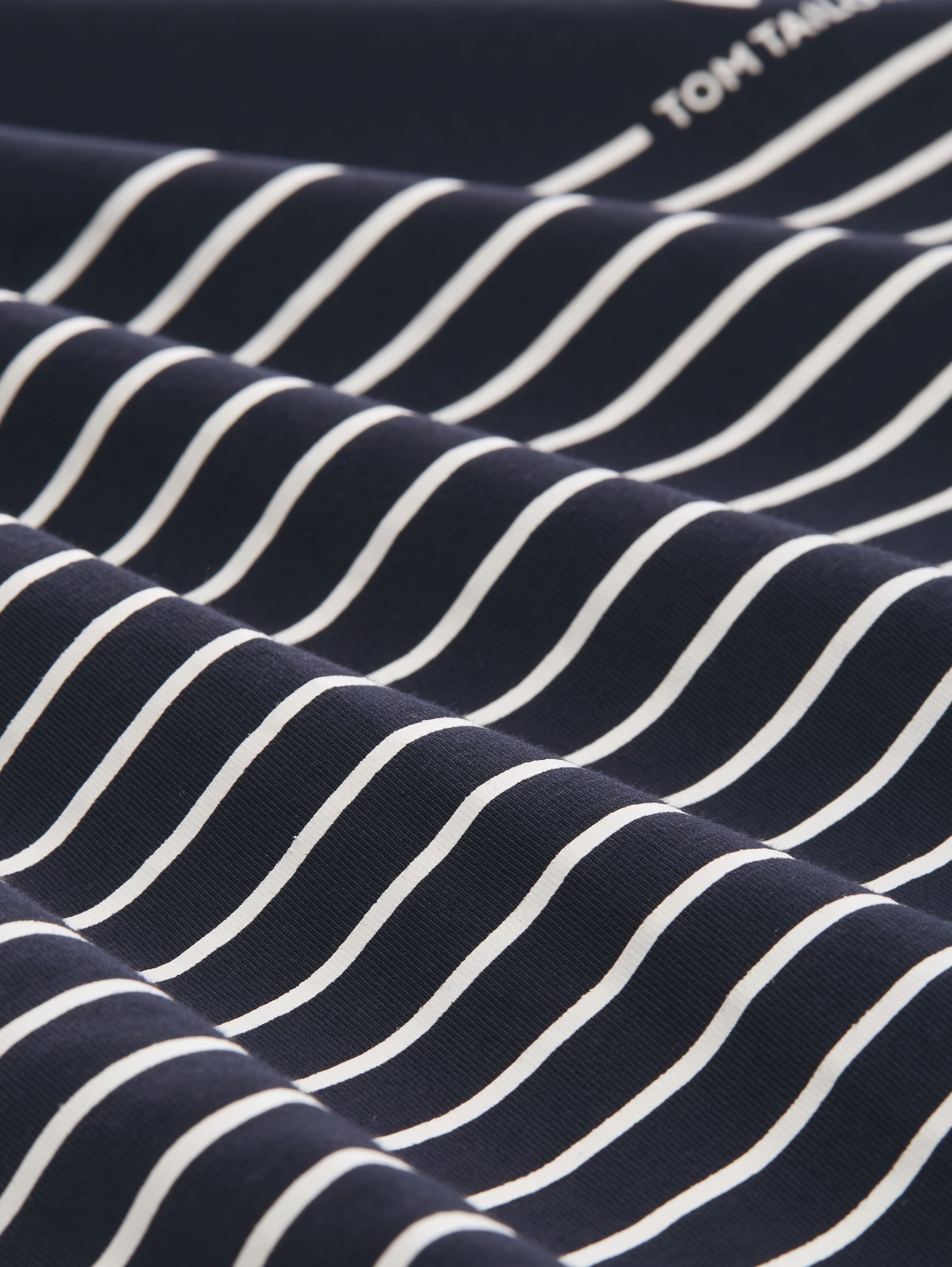 TOM TAILOR T-Shirt, mit Print und Streifen Muster