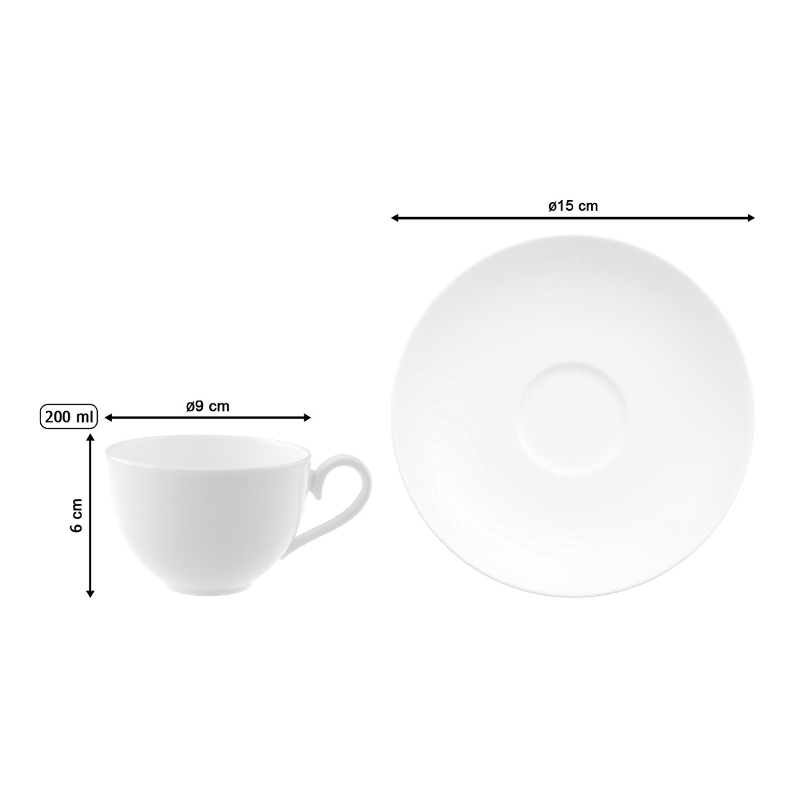 Villeroy & Boch Tasse »Kaffeetasse mit Untertasse Royal 200 ml weiß«