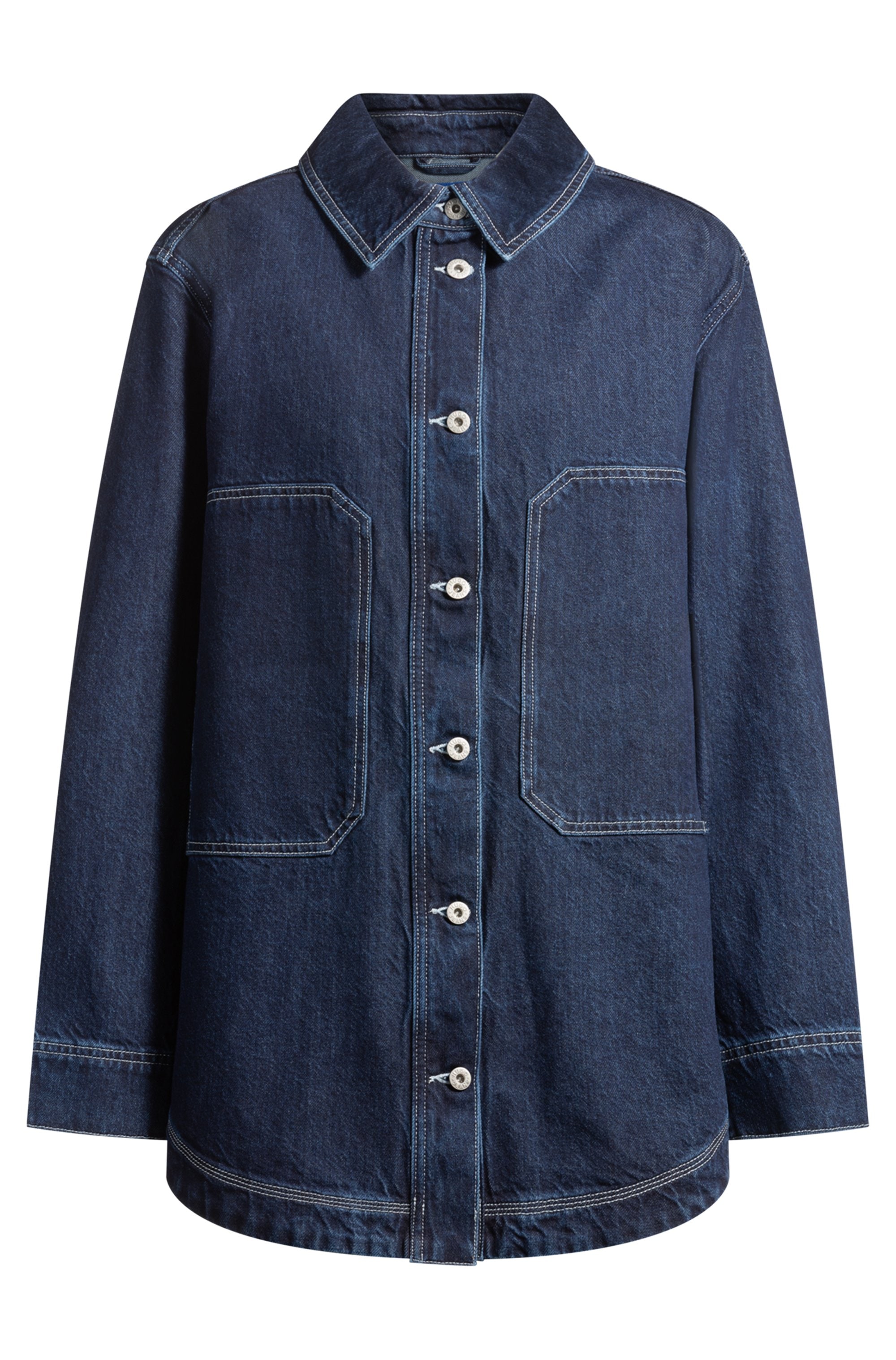 HUGO Blue Jeansjacke »Galane«, mit kontrastfarbenen Nähten Overshirt Oversized Unisex