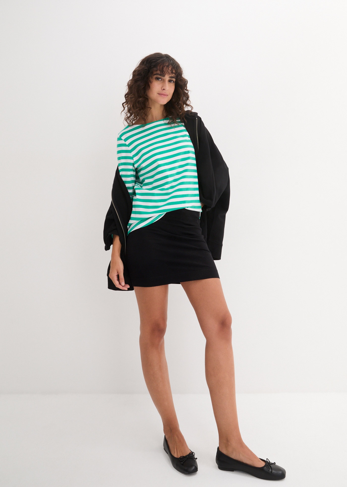 bonprix Jerseyrock Packung, 2, 2 Stk. tlg. Jersey-Rock aus reiner Baumwolle mit Stretch (2er Pack)