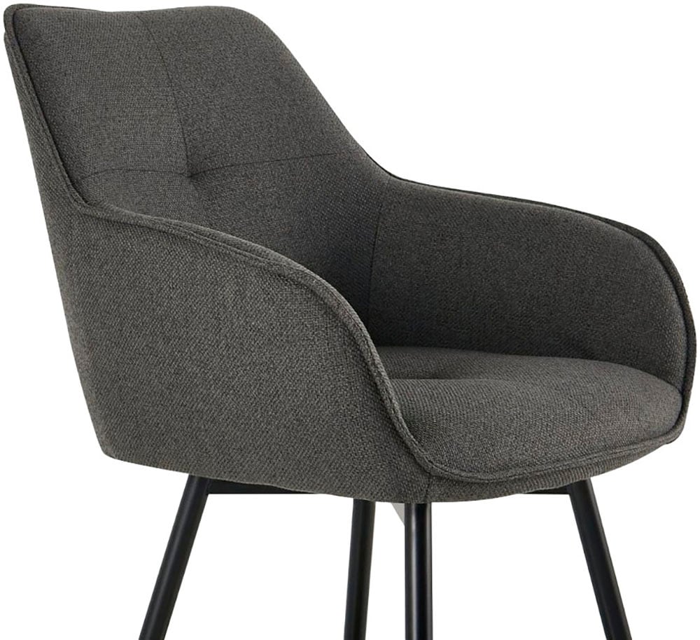 OTTO home Esszimmerstuhl »Azura, 2er-Set« (Set) 2 Stk.Moderner Armlehnstuhl mit 360 Grad drehbarer Sitzschale in Webstoff