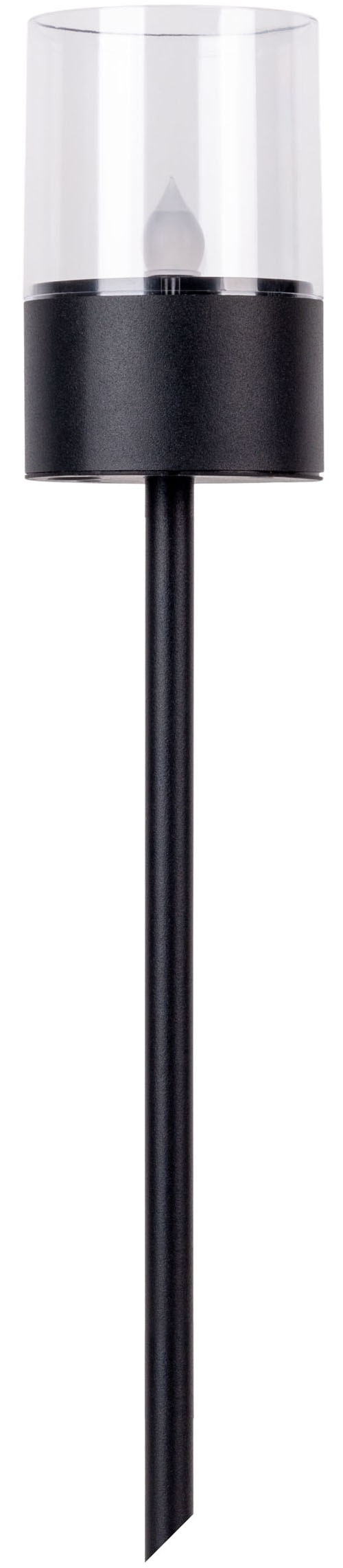 OTTO home LED Solarleuchte »Liddia« LED-Modul 4 Stk. Warmweiß 4er Set Dekoerdspieß, Gartenfackel mit Flammeneffekt, Metall  H: 37cm