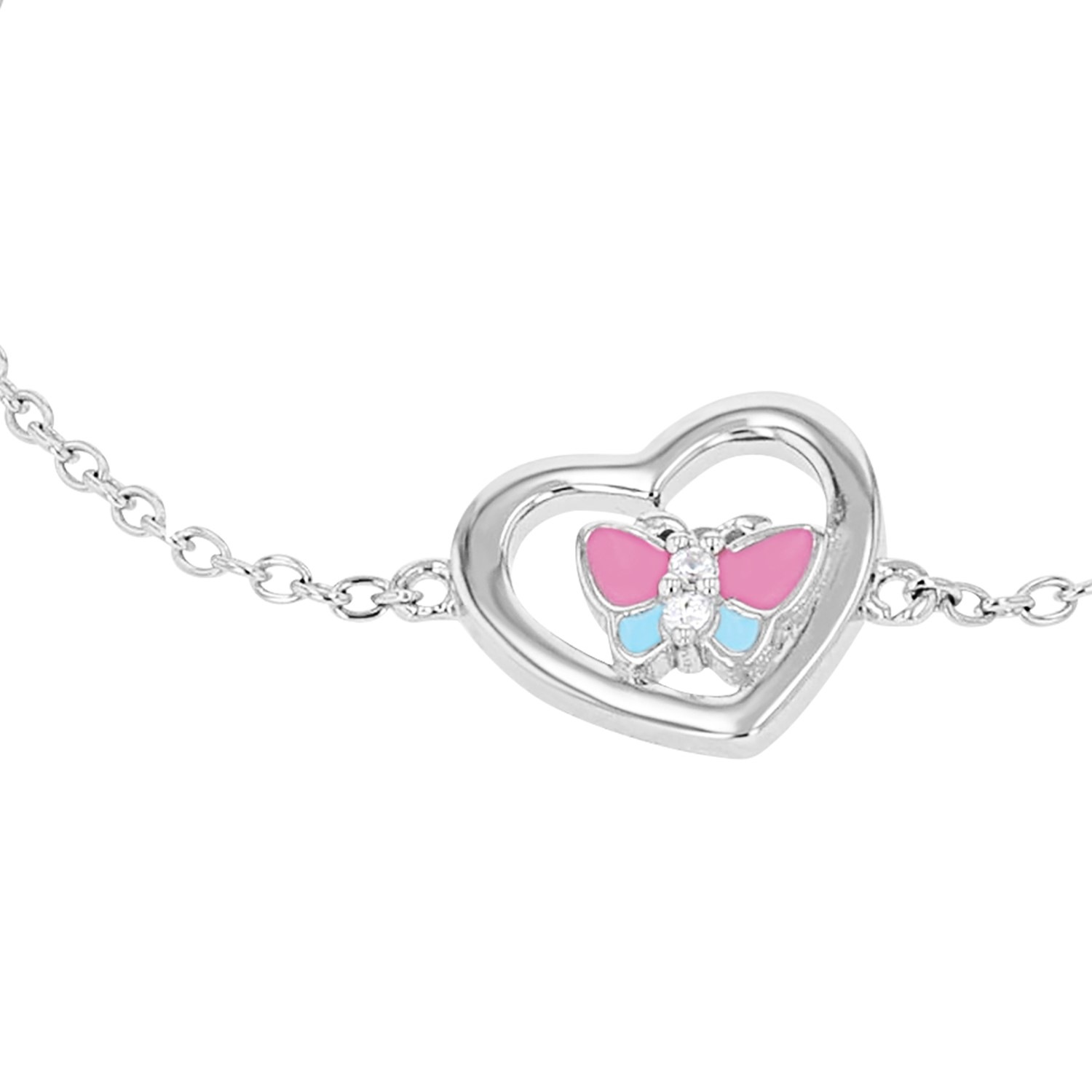 Prinzessin Lillifee Armband »Herz/Schmetterling-Optik« mit Zirkonia (synth.)