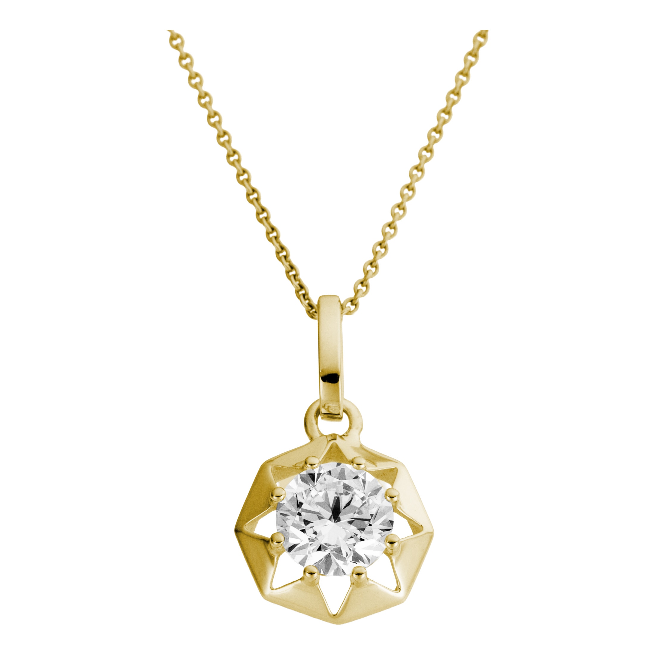 Firetti Kettenanhänger »Schmuck Geschenk Gold 333 Halsschmuck Anhänger Blume«  mit Zirkonia (synth.)