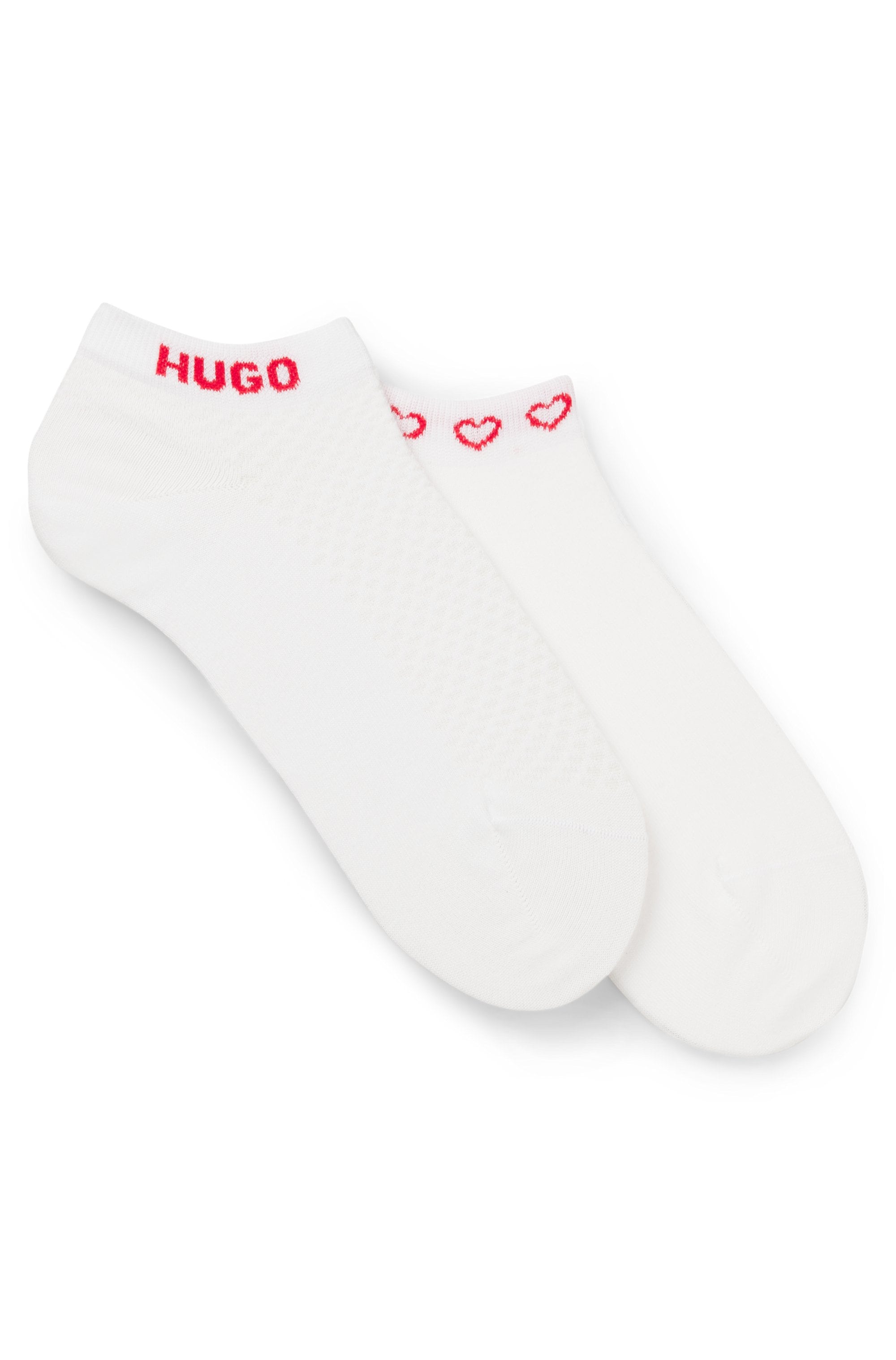 HUGO Underwear Kurzsocken Logos am Rand