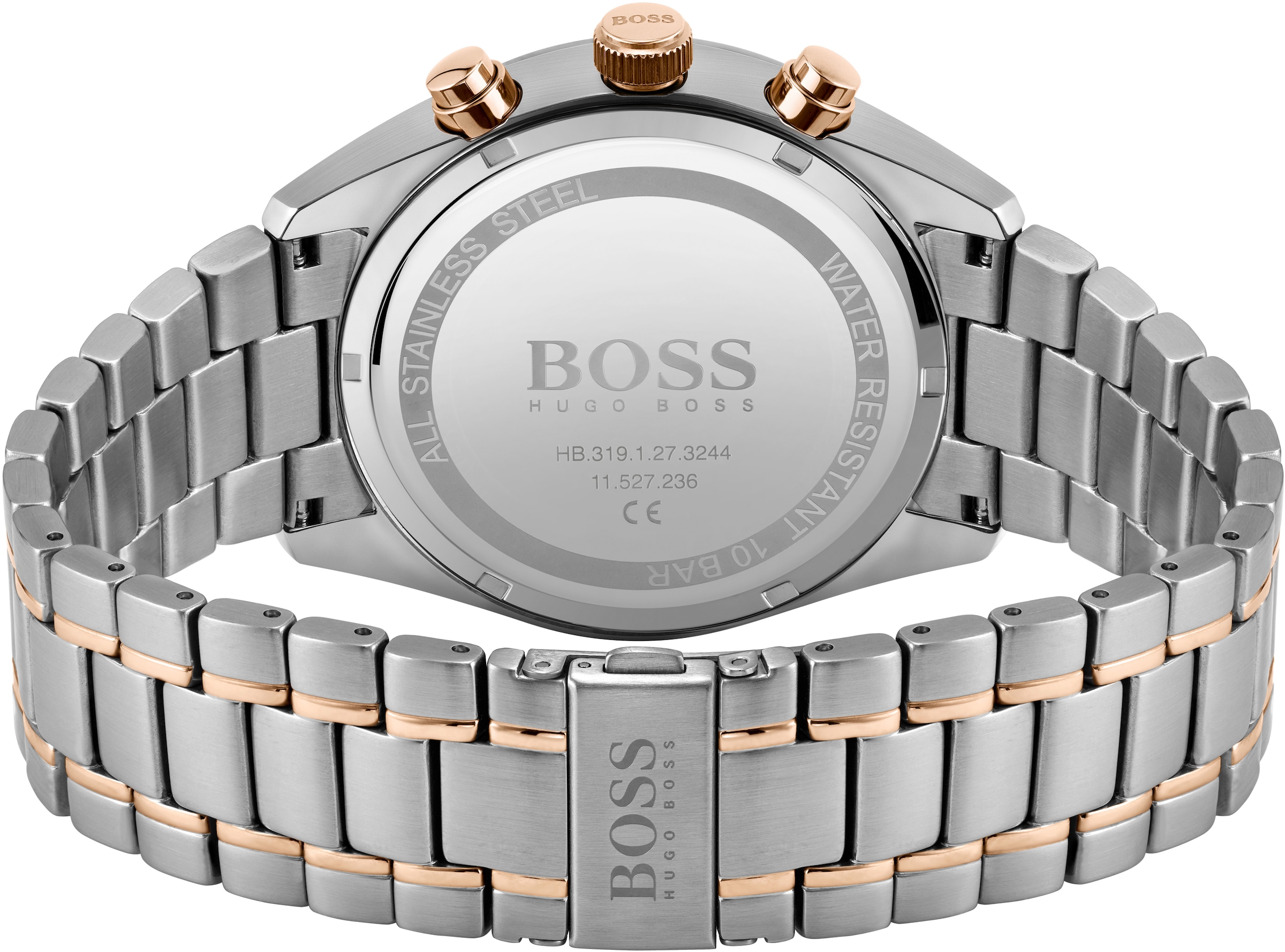 BOSS Chronograph »CHAMPION«, Quarzuhr, Herrenuhr, Armbanduhr, Stoppfunktion, Edelstahlarmband