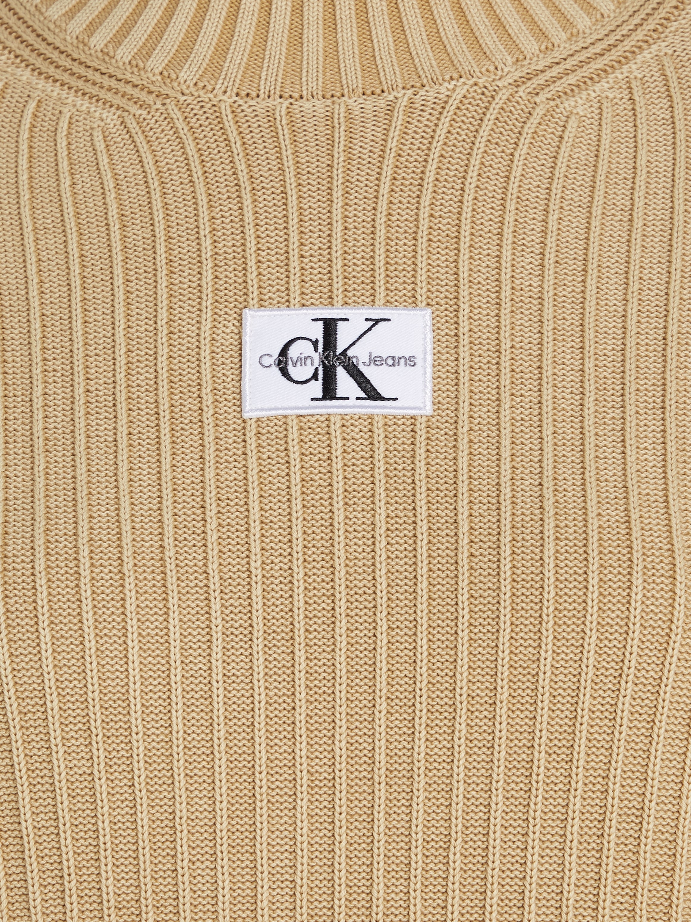 Calvin Klein Jeans Strickkleid »WASHED MONOLOGO SWEATER DRESS«