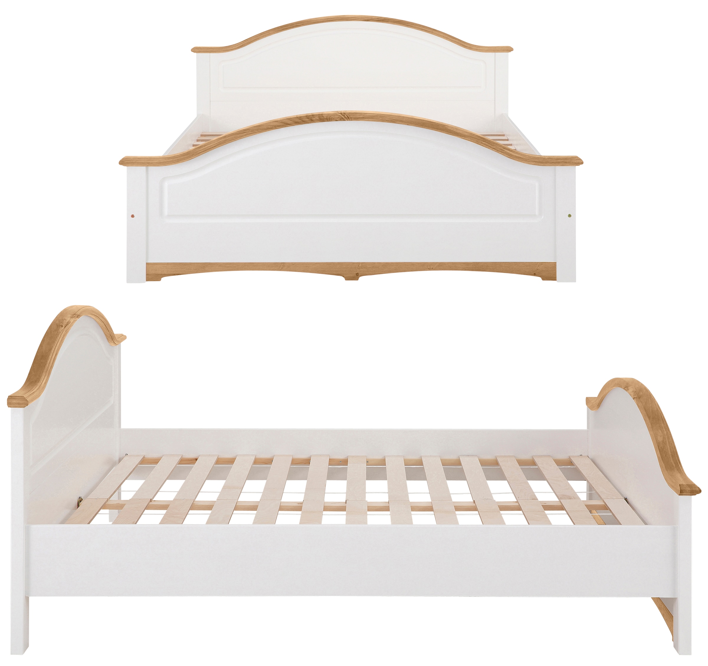 Home affaire Schlafzimmer-Set »"Konrad", komplettes Schlafzimmer mit großem Schrank«, (Set, 4 tlg., Kleiderschrank 5 türig mit Schubladen, 2 Nachttische, Bett 180x200cm), mit 5-trg. Kleiderschrank, Bett 180/200 cm und 2 Nachttischen