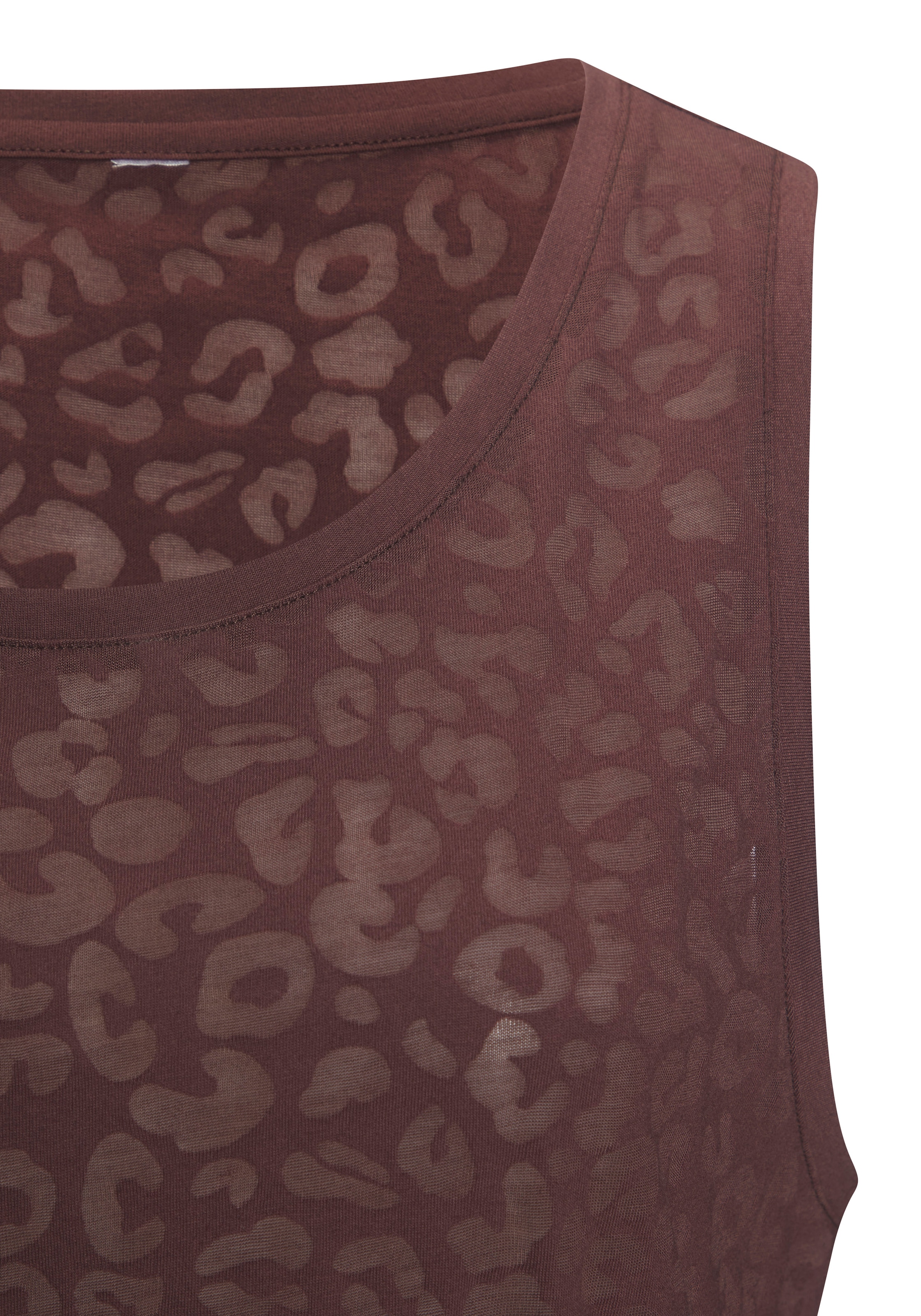 LASCANA ACTIVE Funktionstop Leo-Optik mit weitem Armausschnitt