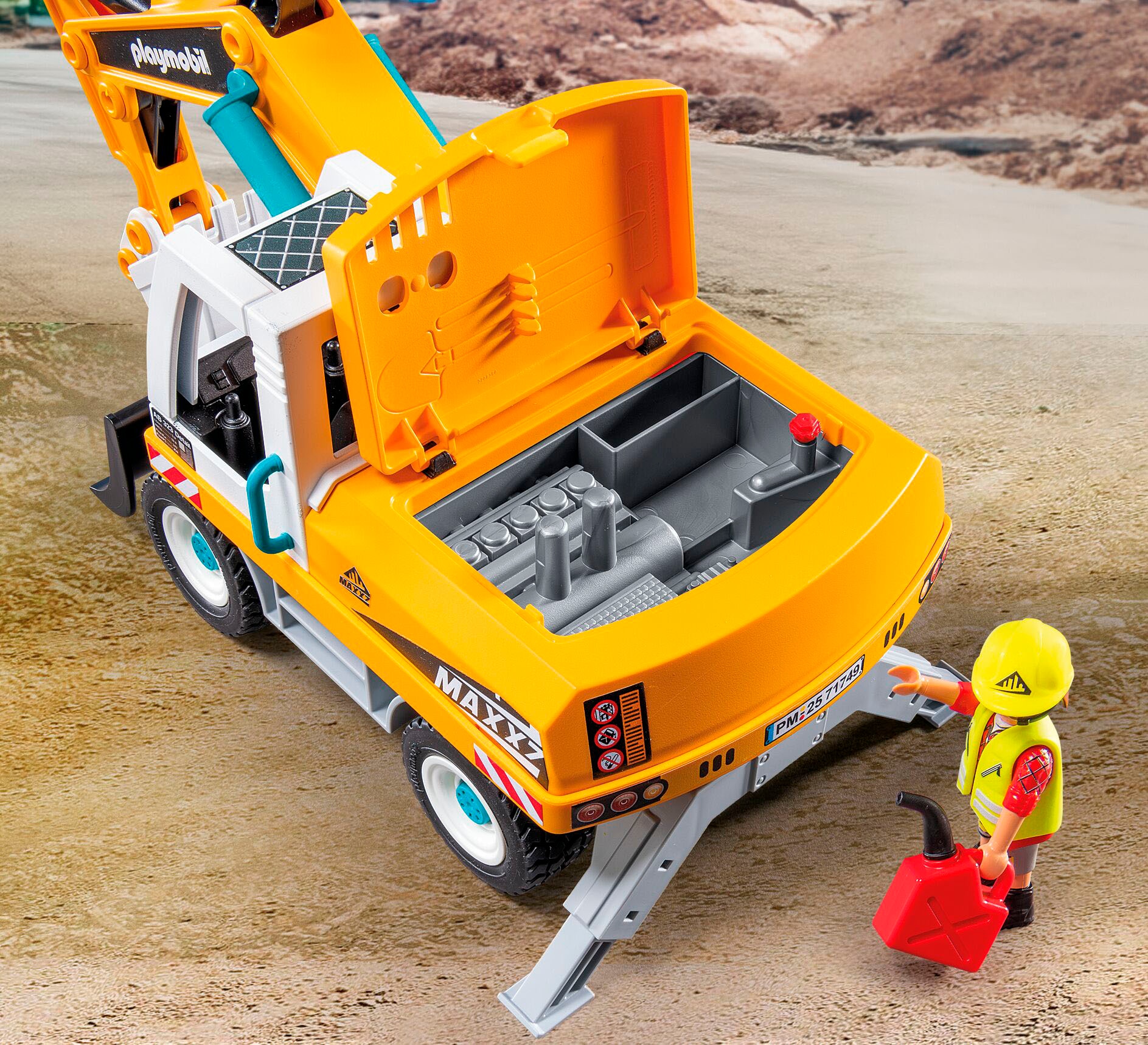 Playmobil® Konstruktions-Spielset »Großer Bagger (71749), Playmobil Action Heroes«, (32 St.), Made in Germany